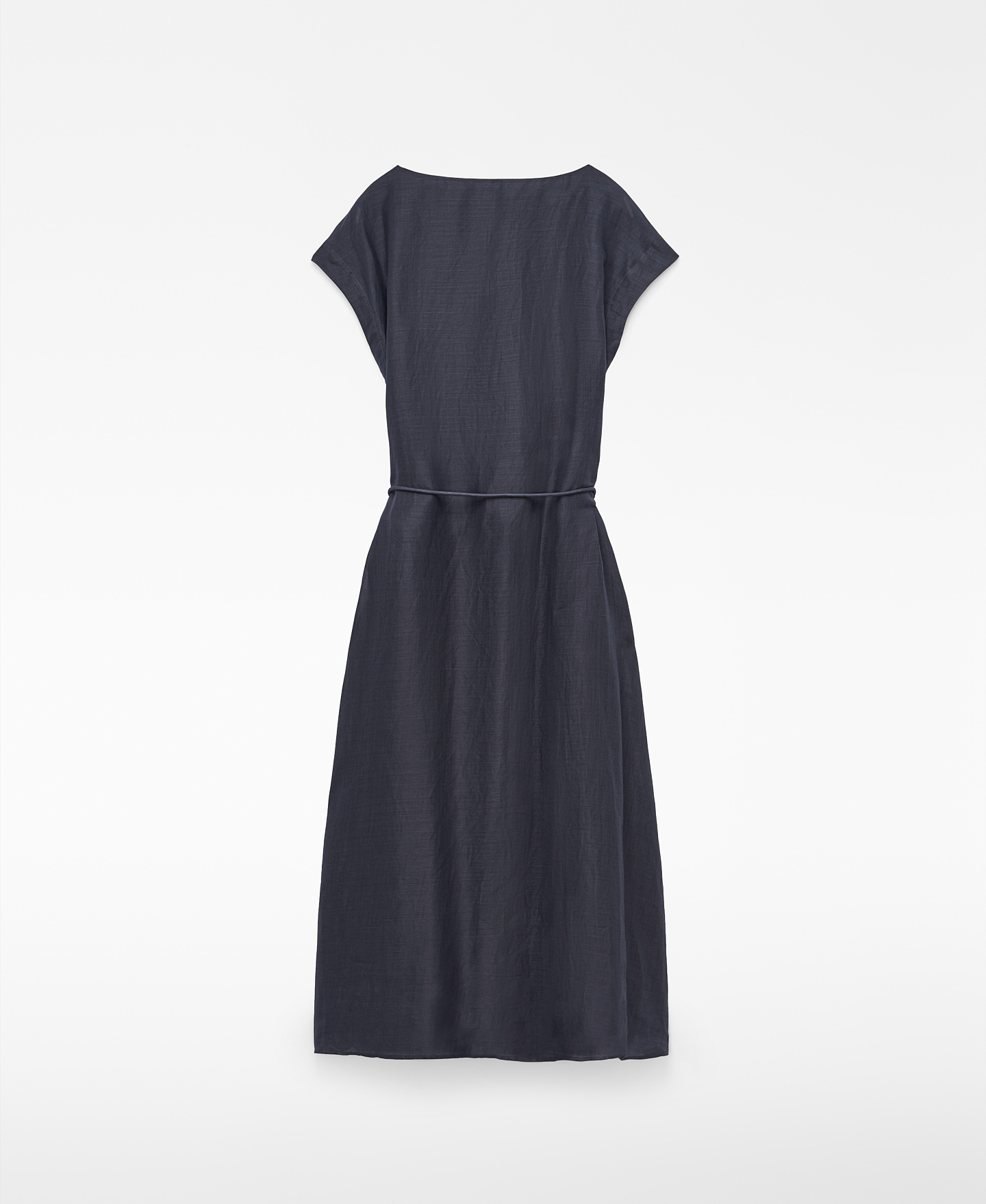 Ramie A-line midi dress image number 5