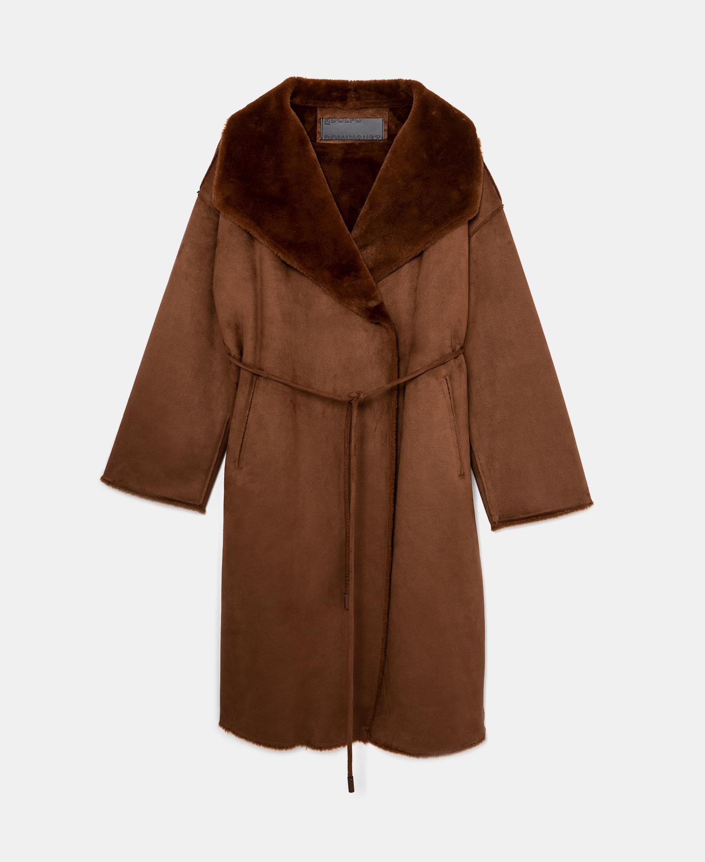 Wrap-around coat with shawl collar image number 4