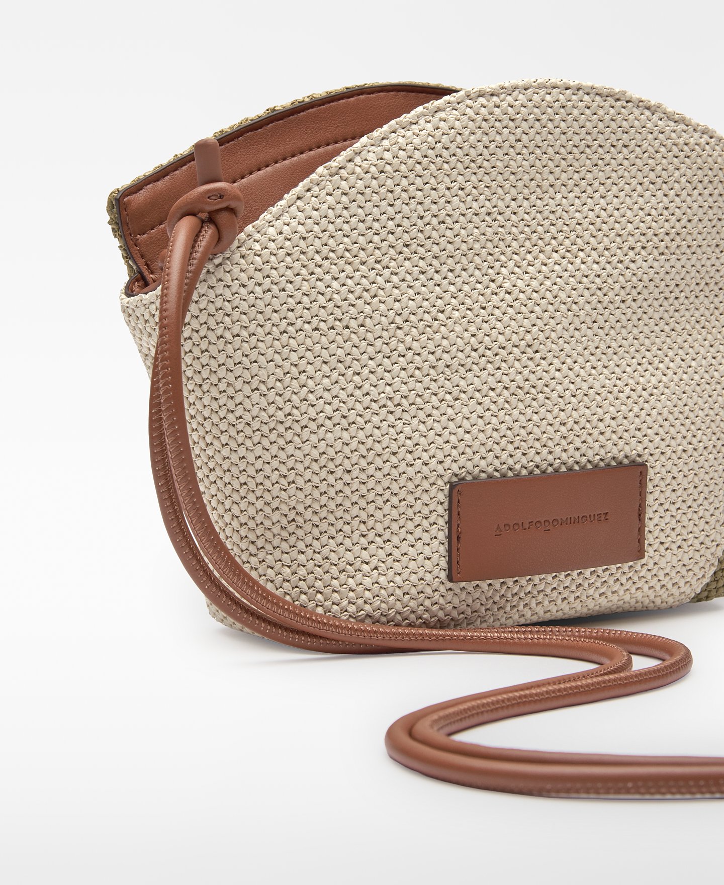 Eclipse-Umh&auml;ngetasche, zweifarbig, mit Raffiastruktur image number 3