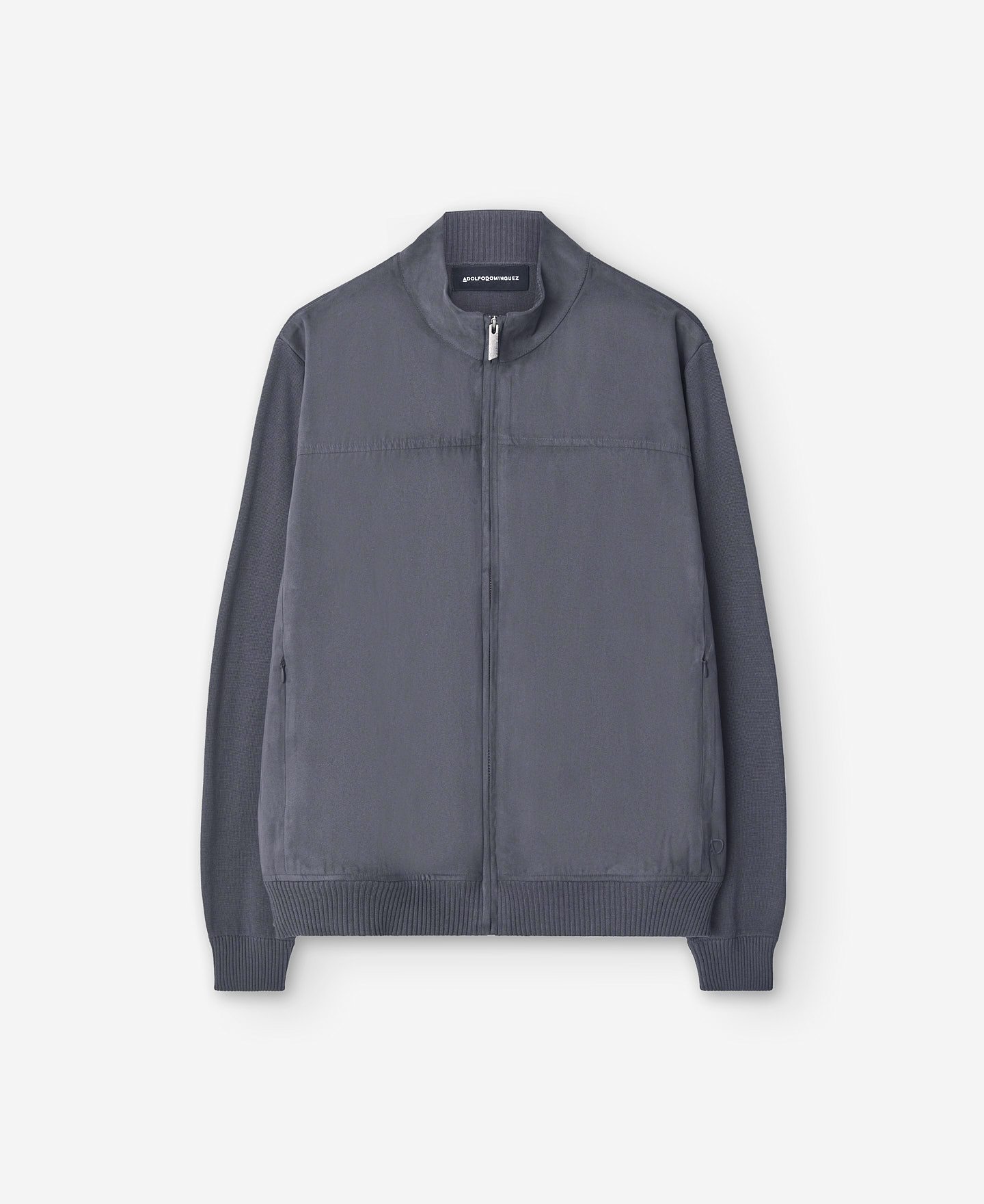 Suede and cotton cardigan for men image number 4