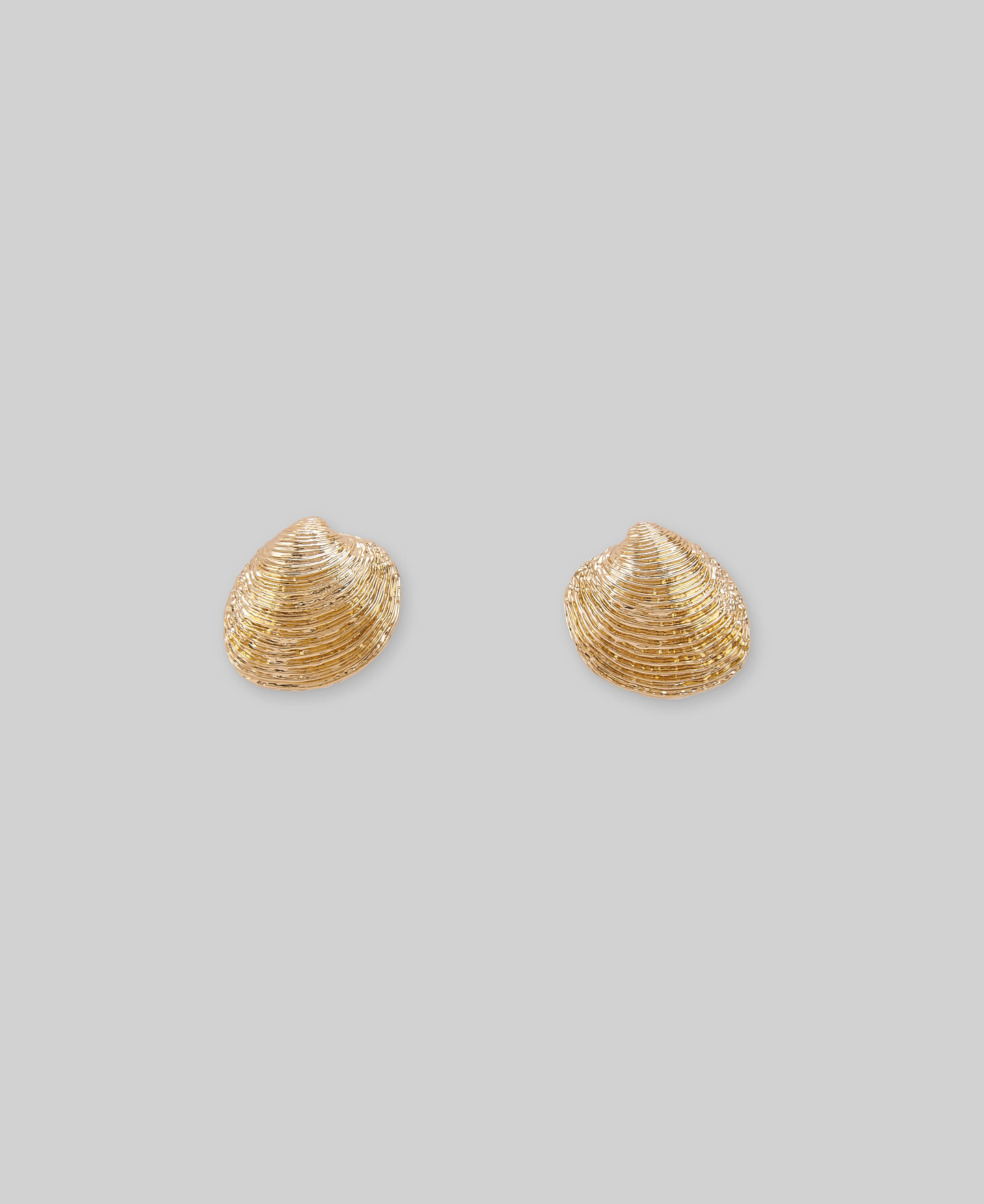 Metal shell earrings woman image number 0