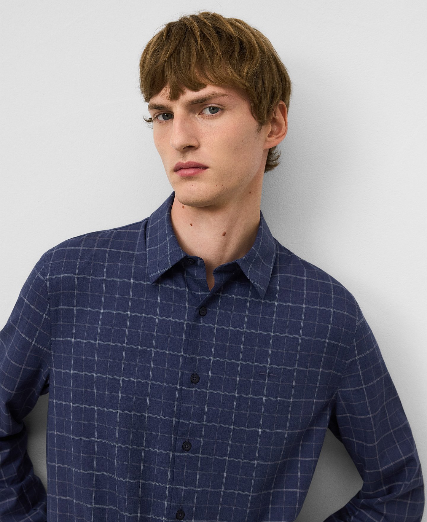 Camisa regular fit cuadros hombre image number 3