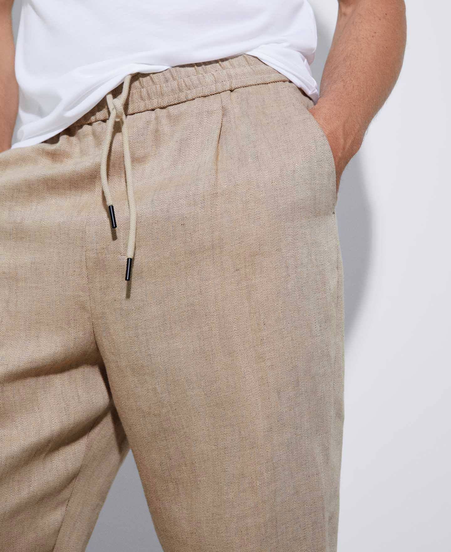 Linen jogger pants image number 3