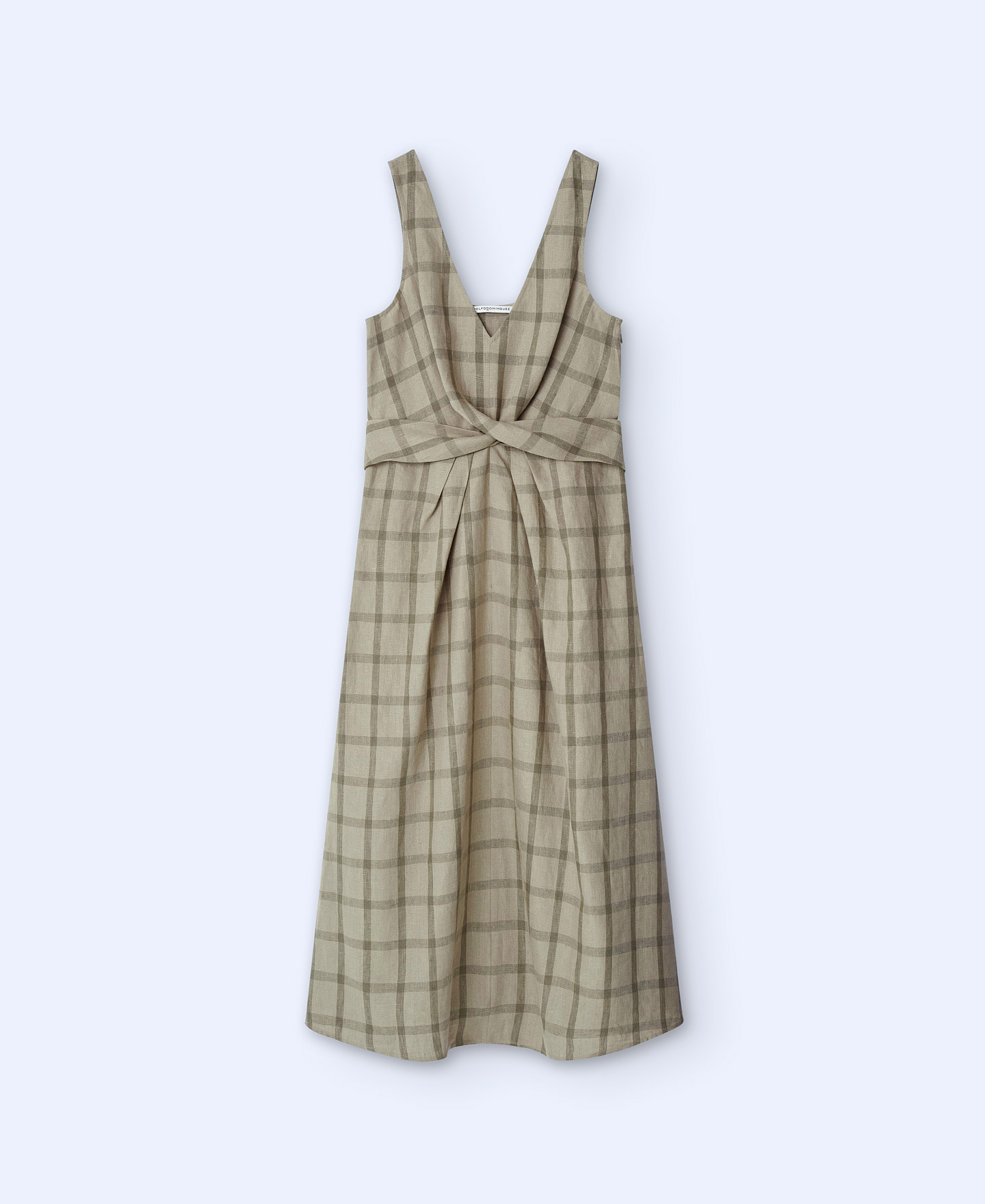 Straps dress check print image number 4