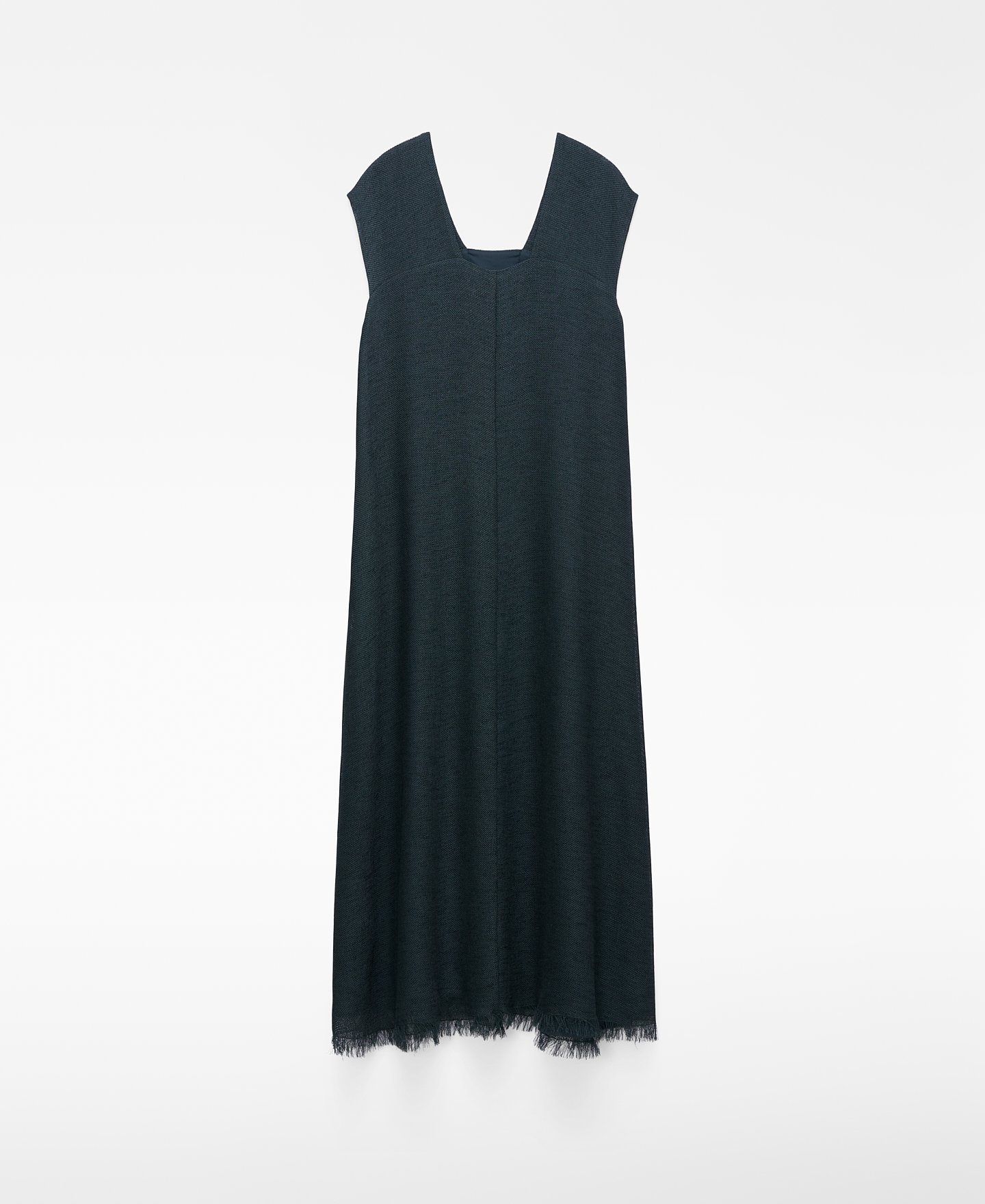 Vestido largo desflecado tweed image number 5