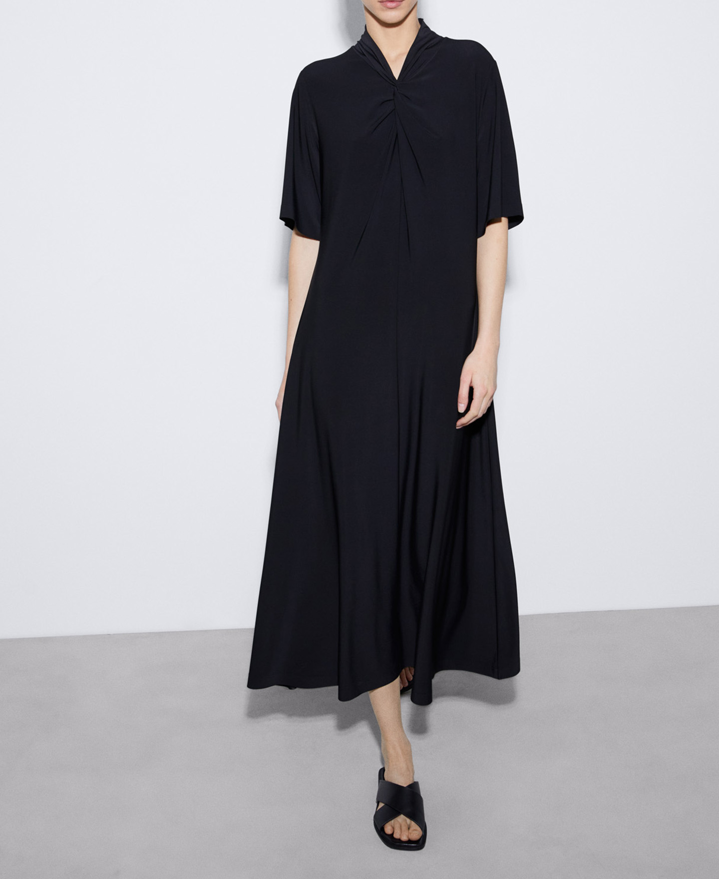 Draped midi dress image number 1
