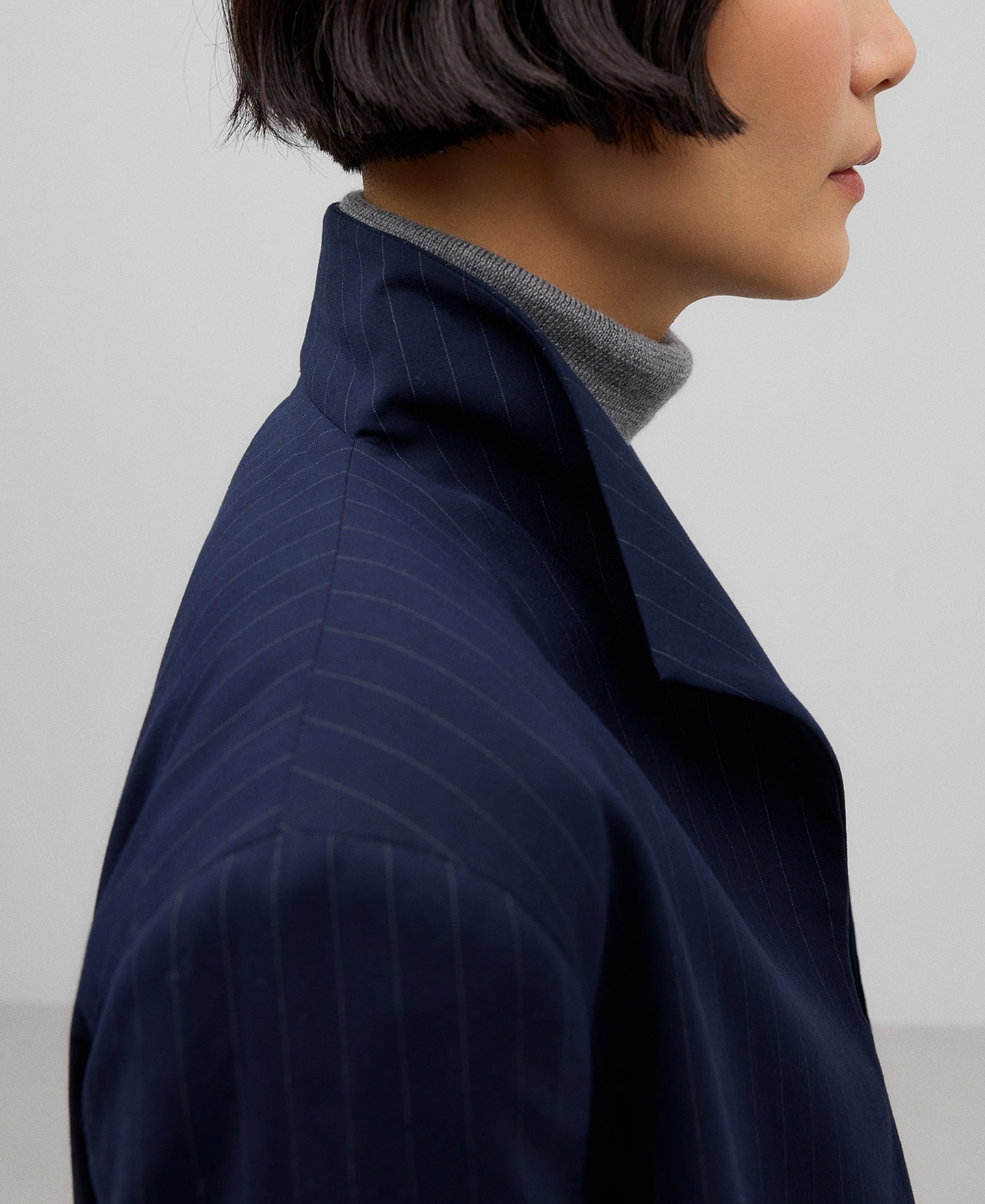 Blazer abierta rayas mujer image number 3