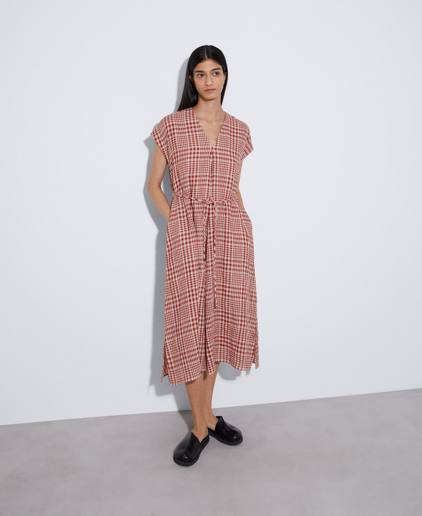 European linen midi dress image number 1