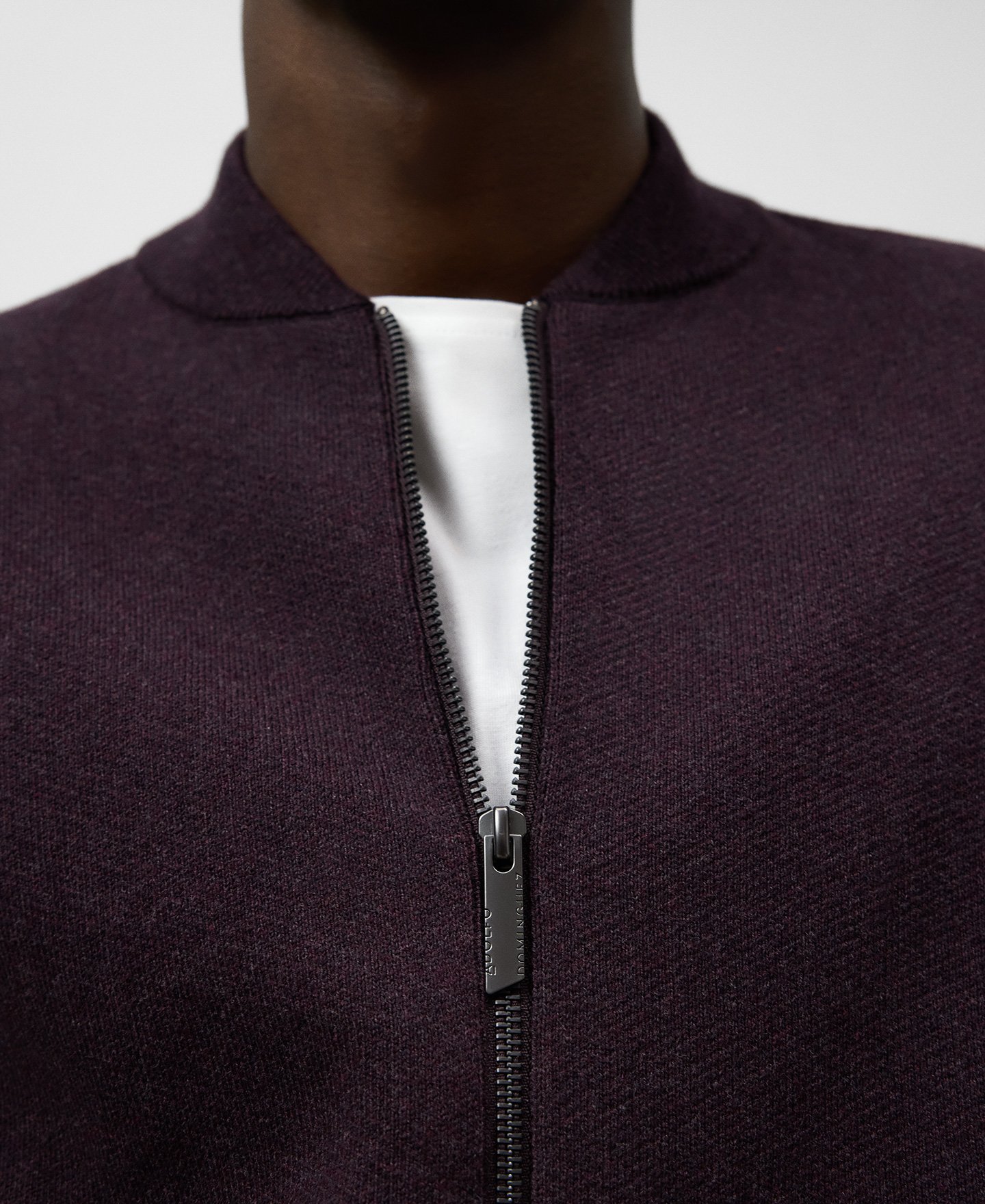 Bomber neck knit cardigan man image number 3