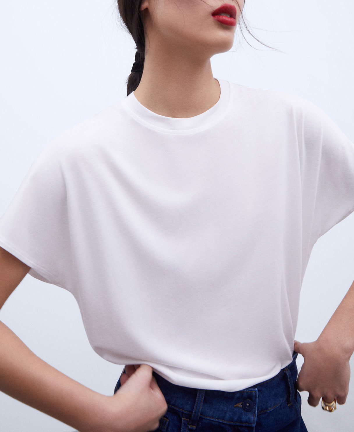 Lyocell and cotton t-shirt image number 0