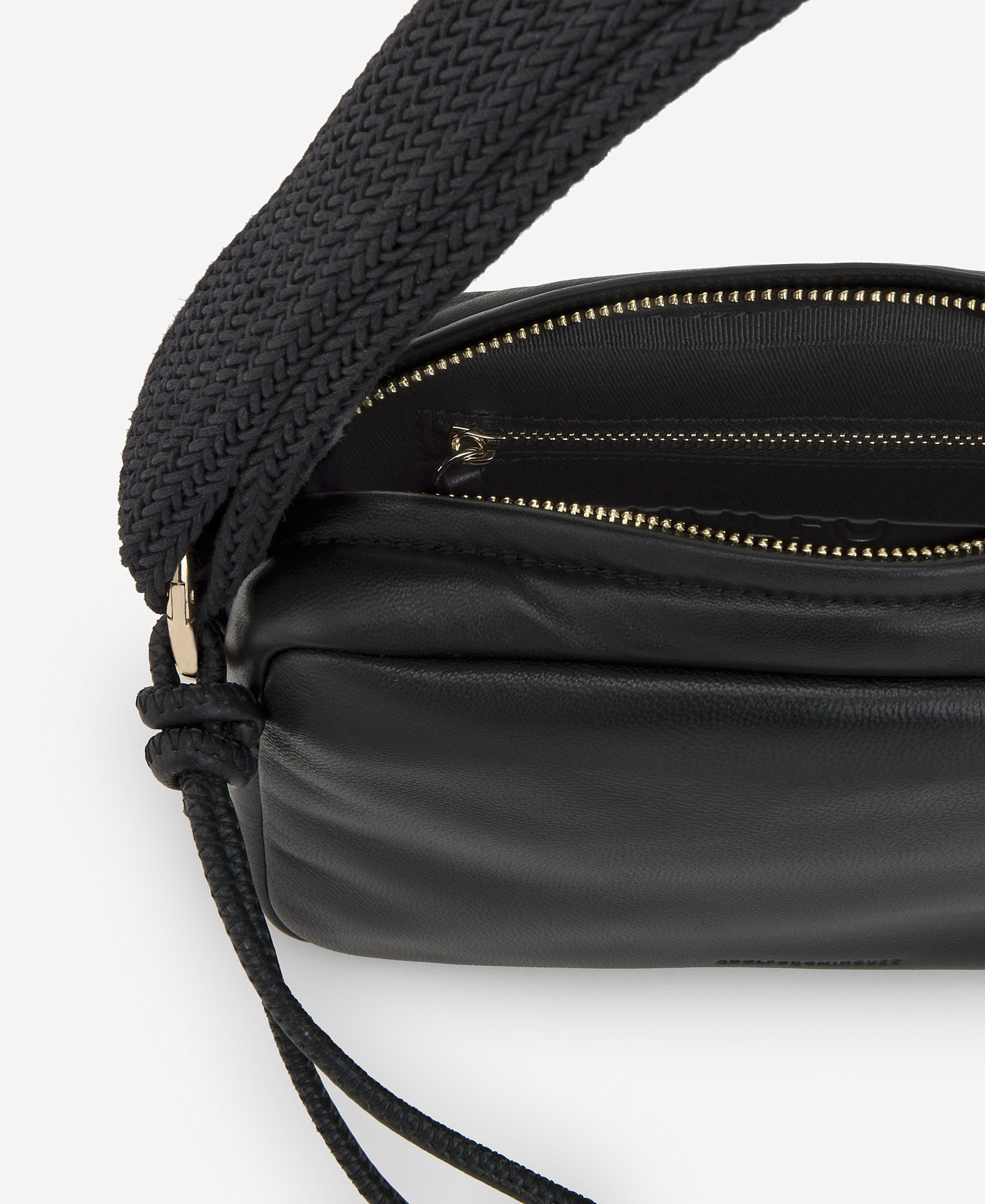 Bandolera piel responsable negra mujer image number 2