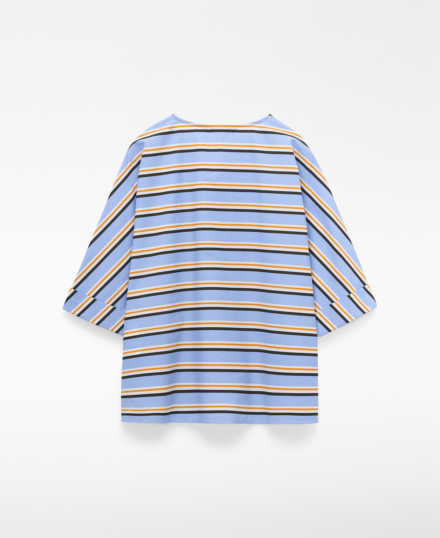 Blusa rayas escote pico algod&oacute;n image number 5