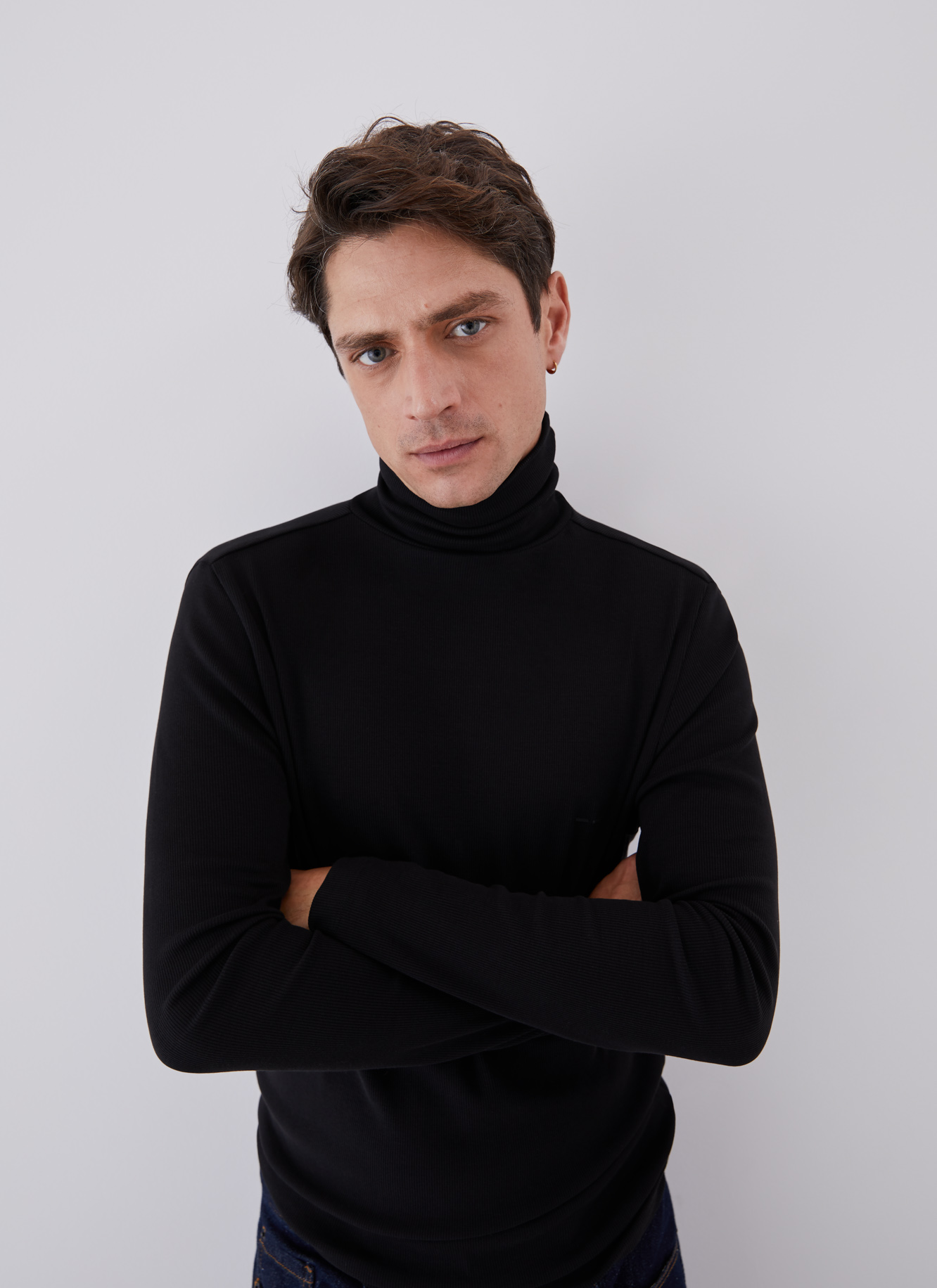 Lyocell and elastic cotton t-shirt image number 0