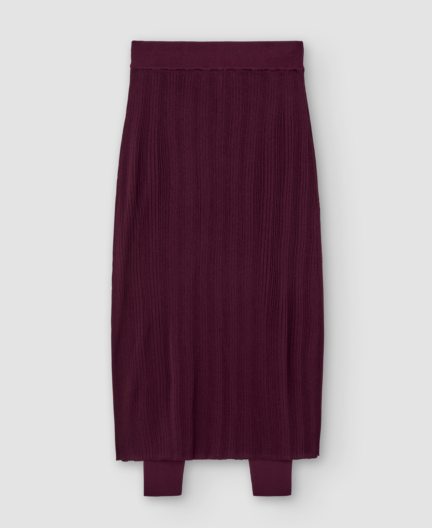 Pleated viscose skirt with leggings image number 5