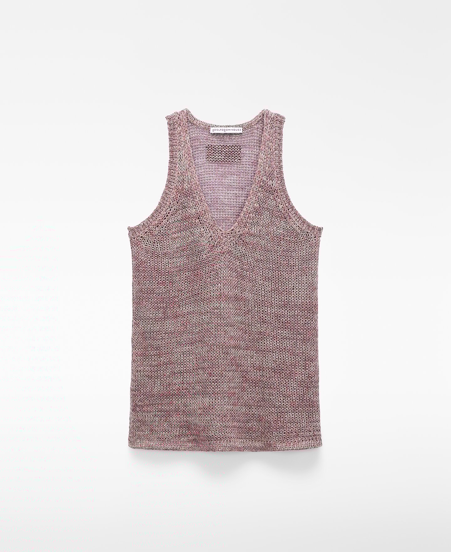 Top en maille m&eacute;lang&eacute;e &agrave; encolure en V image number 4