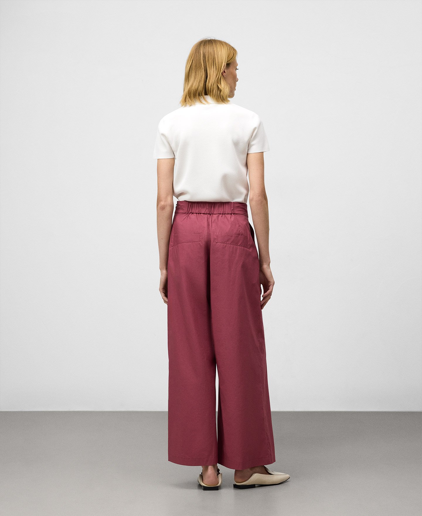 Cotton wrap trousers woman image number 2
