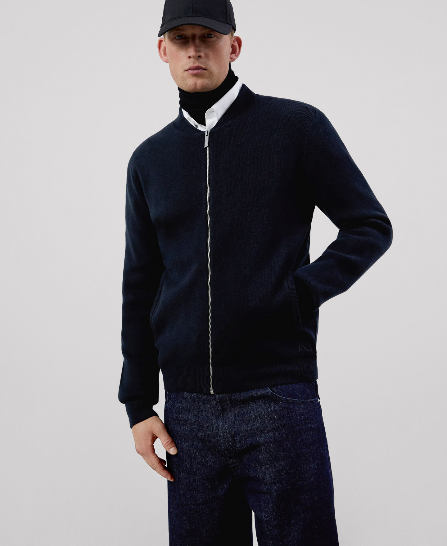 Organic cotton bomber jacket image number 0