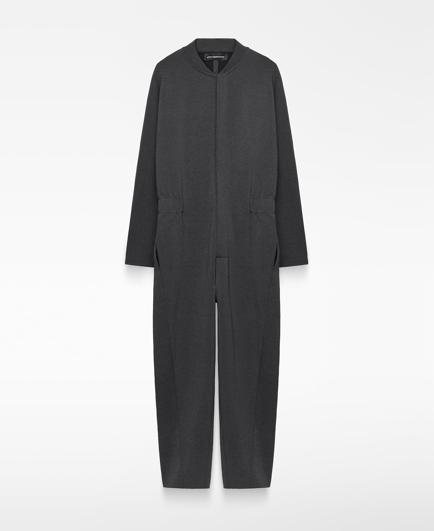 Bomber collar knit jumpsuit image number 0
