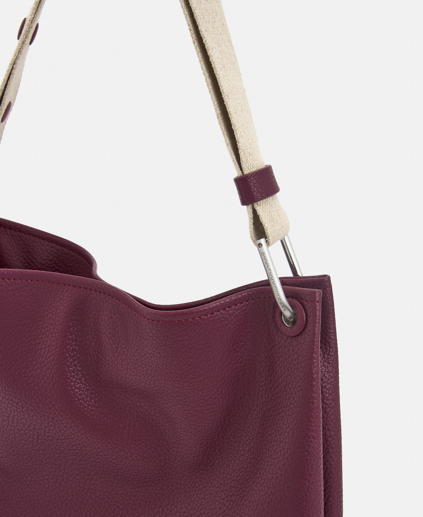 Recycled material vertical hobo bag image number 3