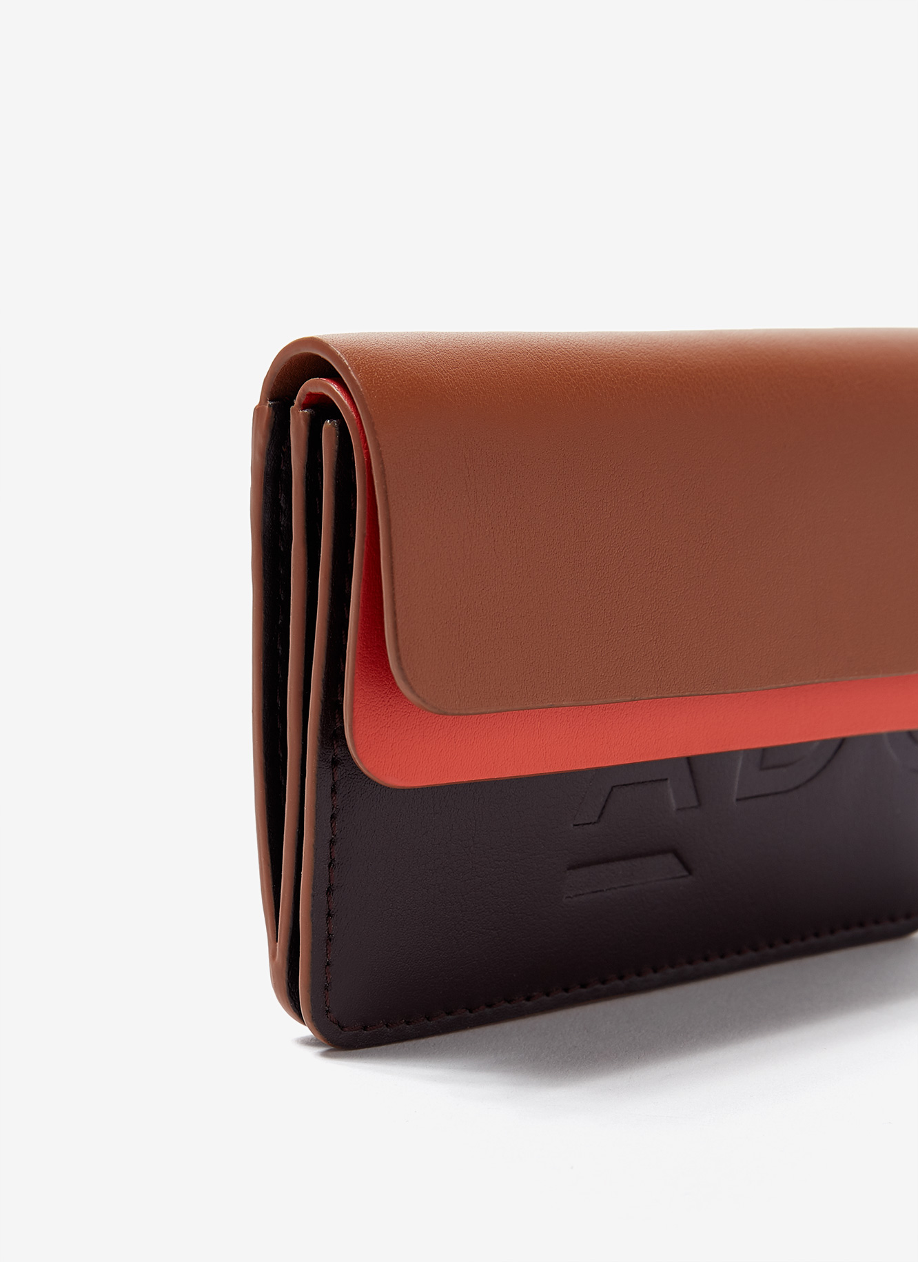 Tricolour bovine leather wallet image number 2
