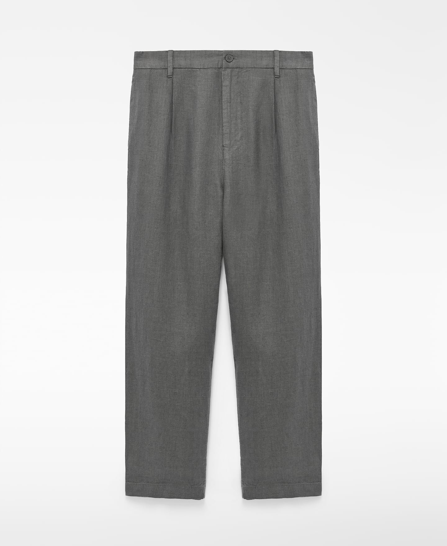 European linen semi-jogger trousers image number 0