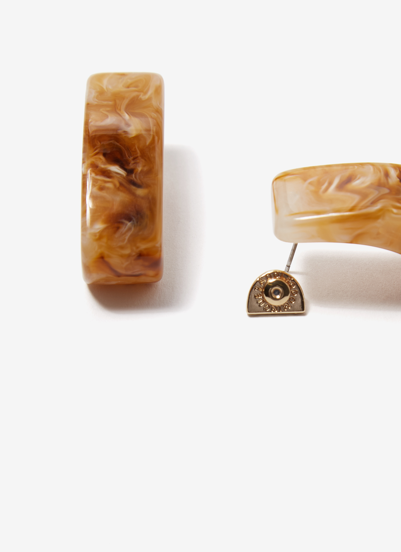 Short resin earrings image number 1