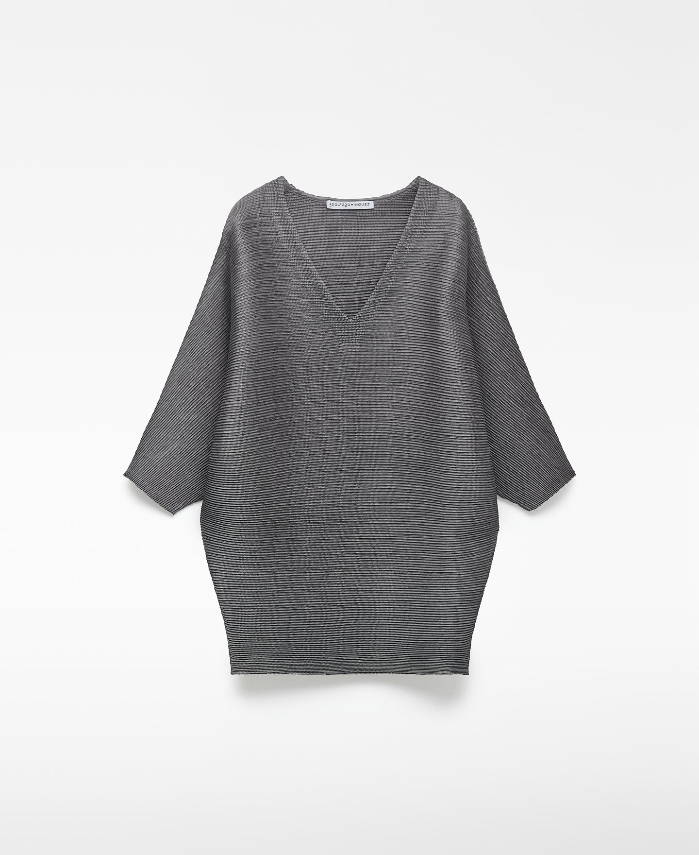 V-neck crinkle top woman image number 4