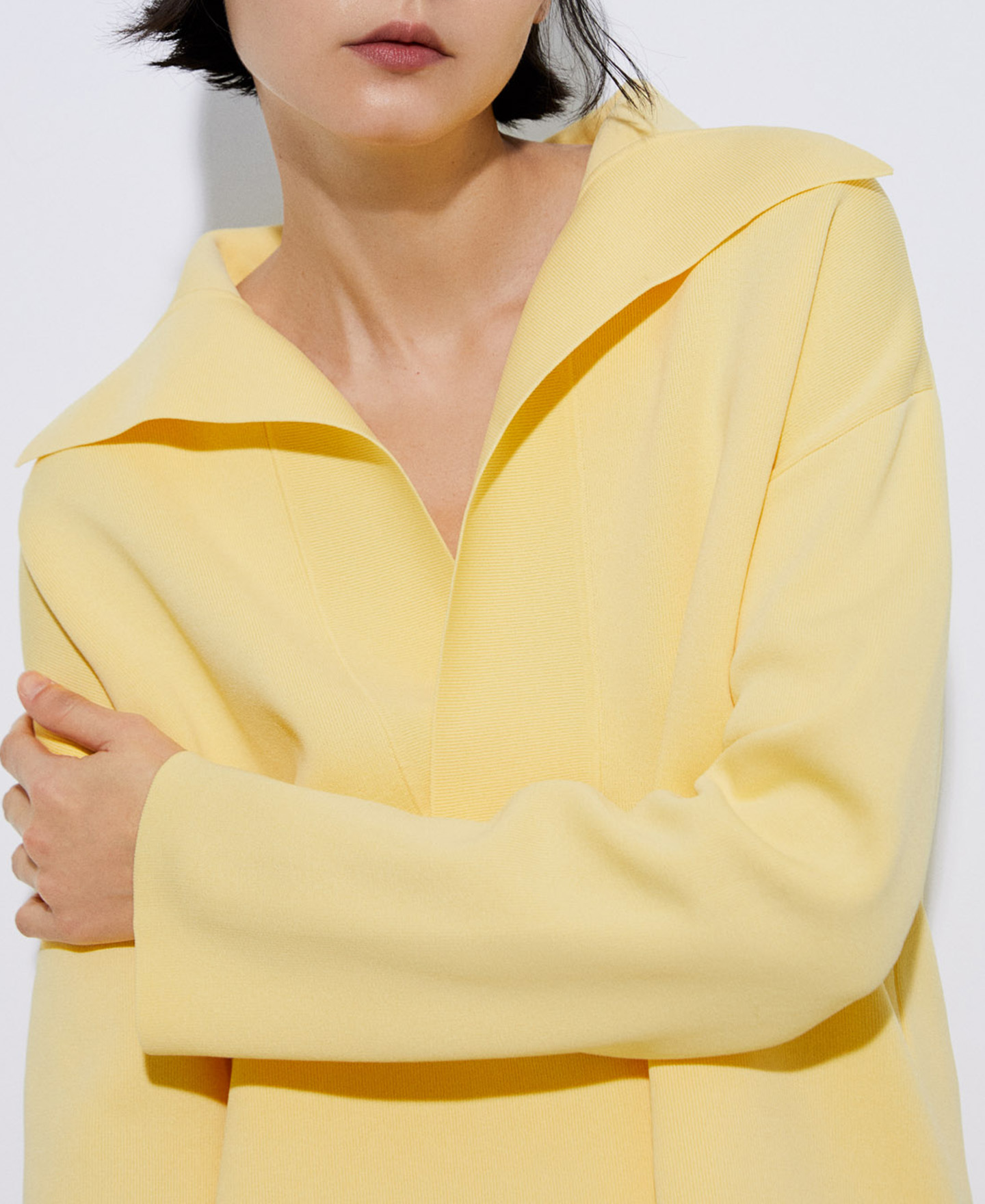 Nylon and viscose jersey knitted sweater image number 3
