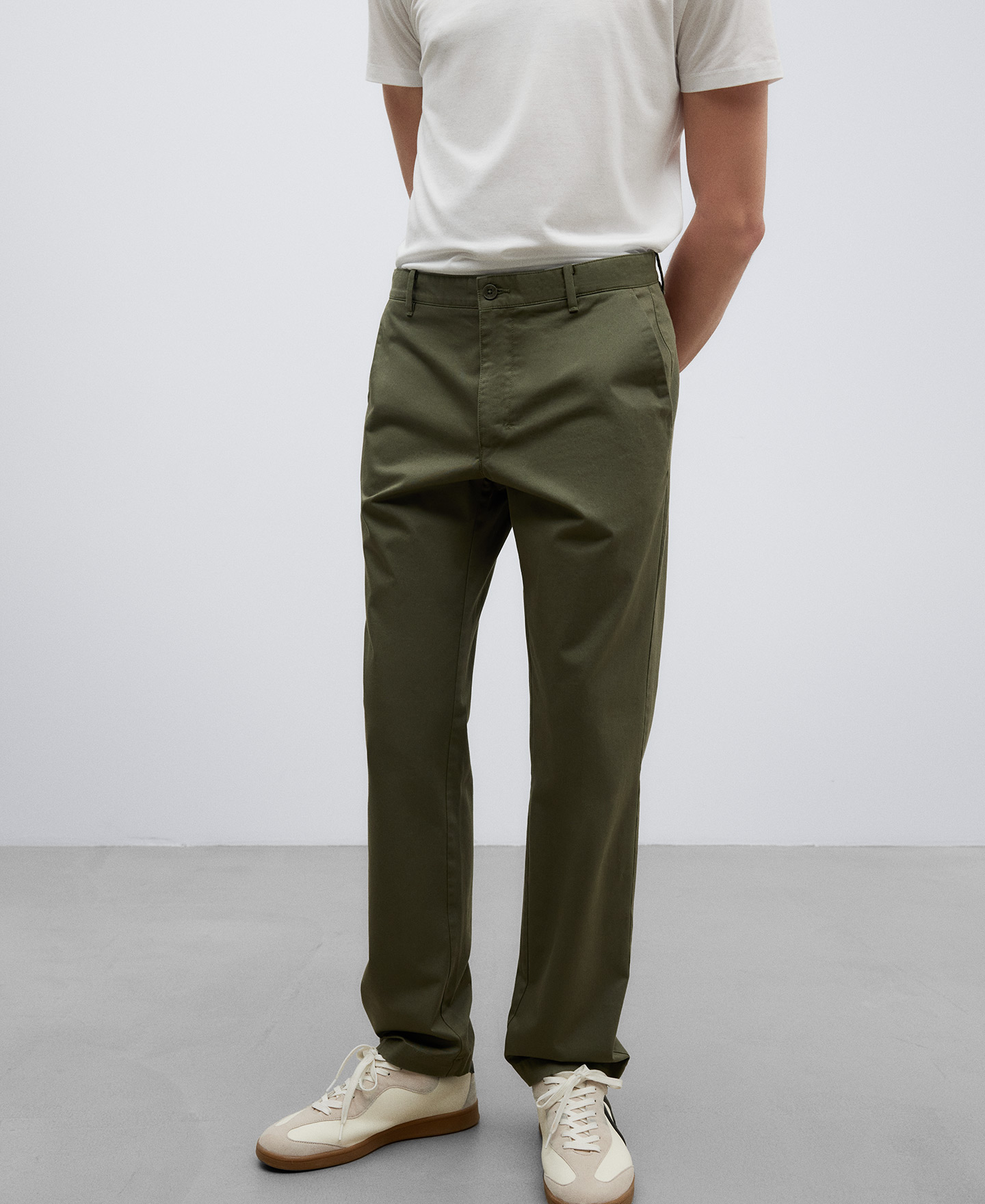 Pantalón chino twill de algodón hombre image number 0