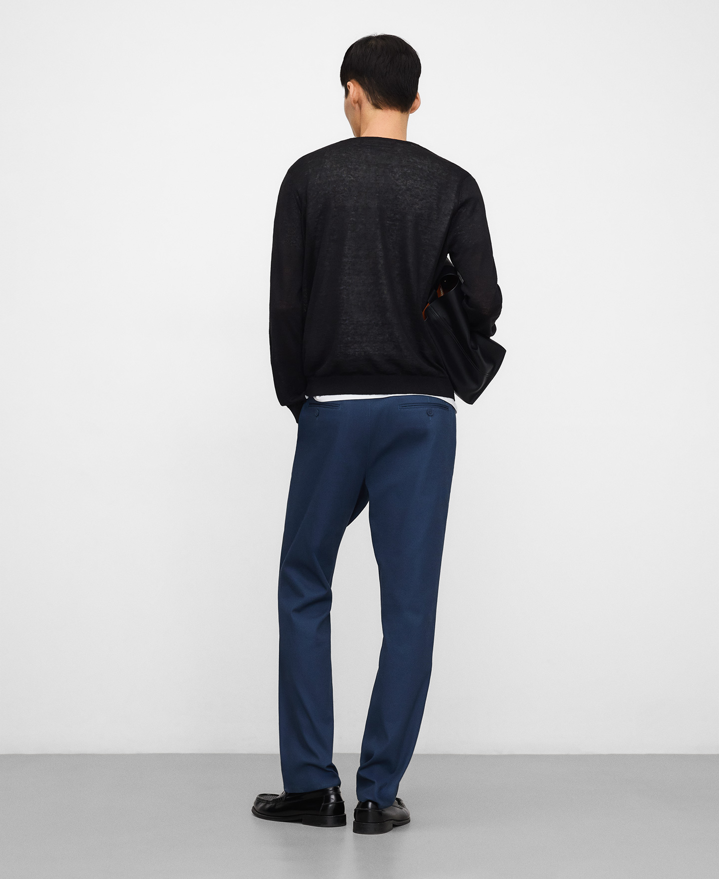 Regular fit microtexture chino trousers image number 2