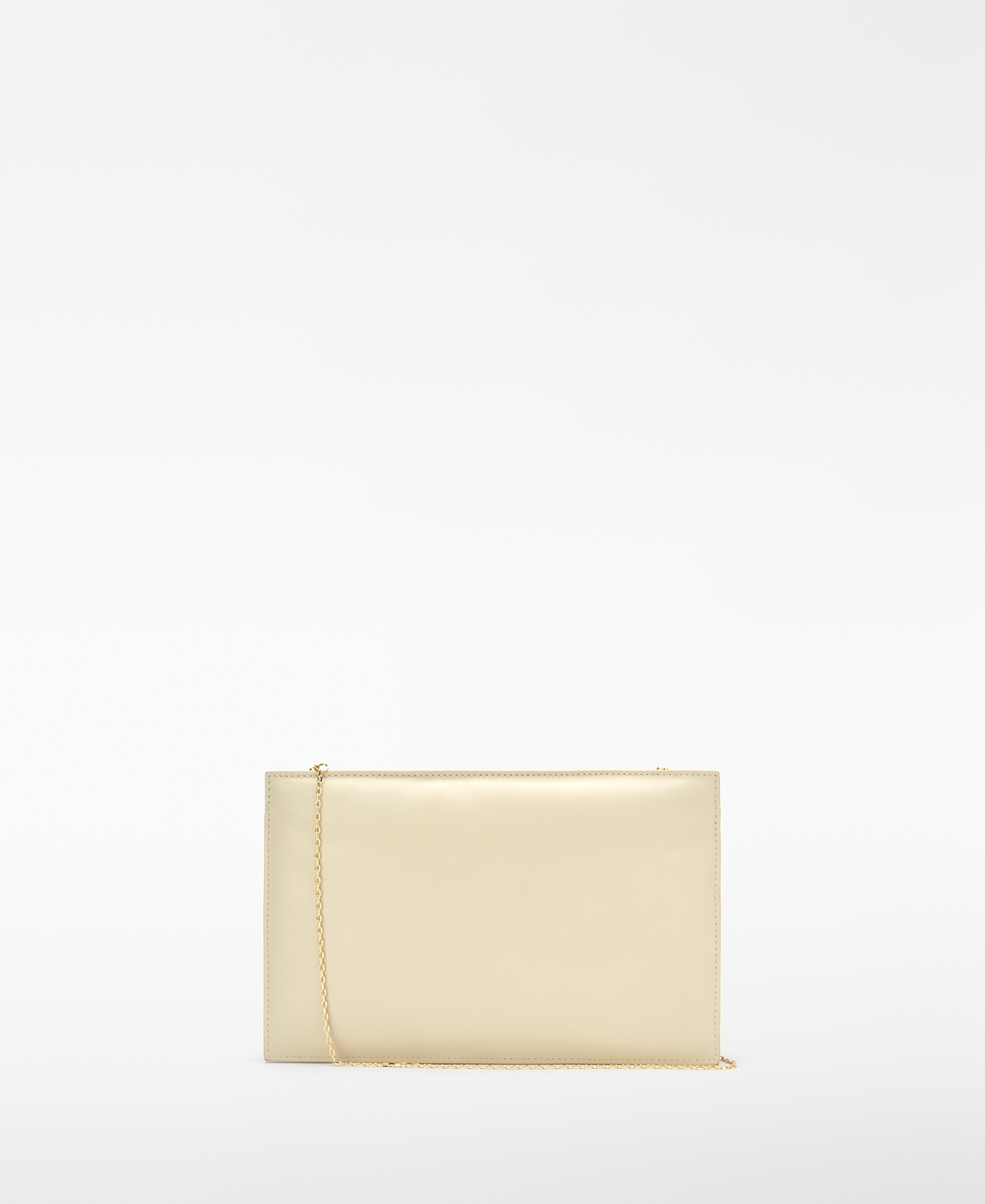 Wrinkle-effect leather clutch image number 1