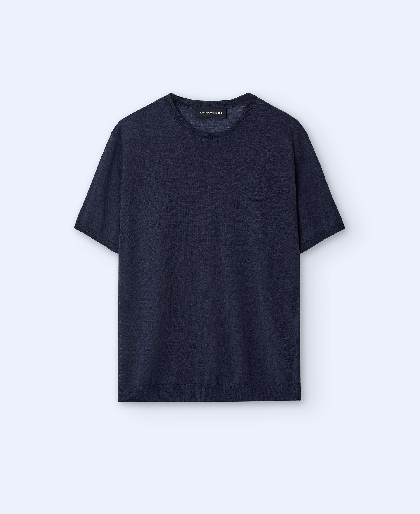 Linen and viscose crew neck t-shirt image number 4