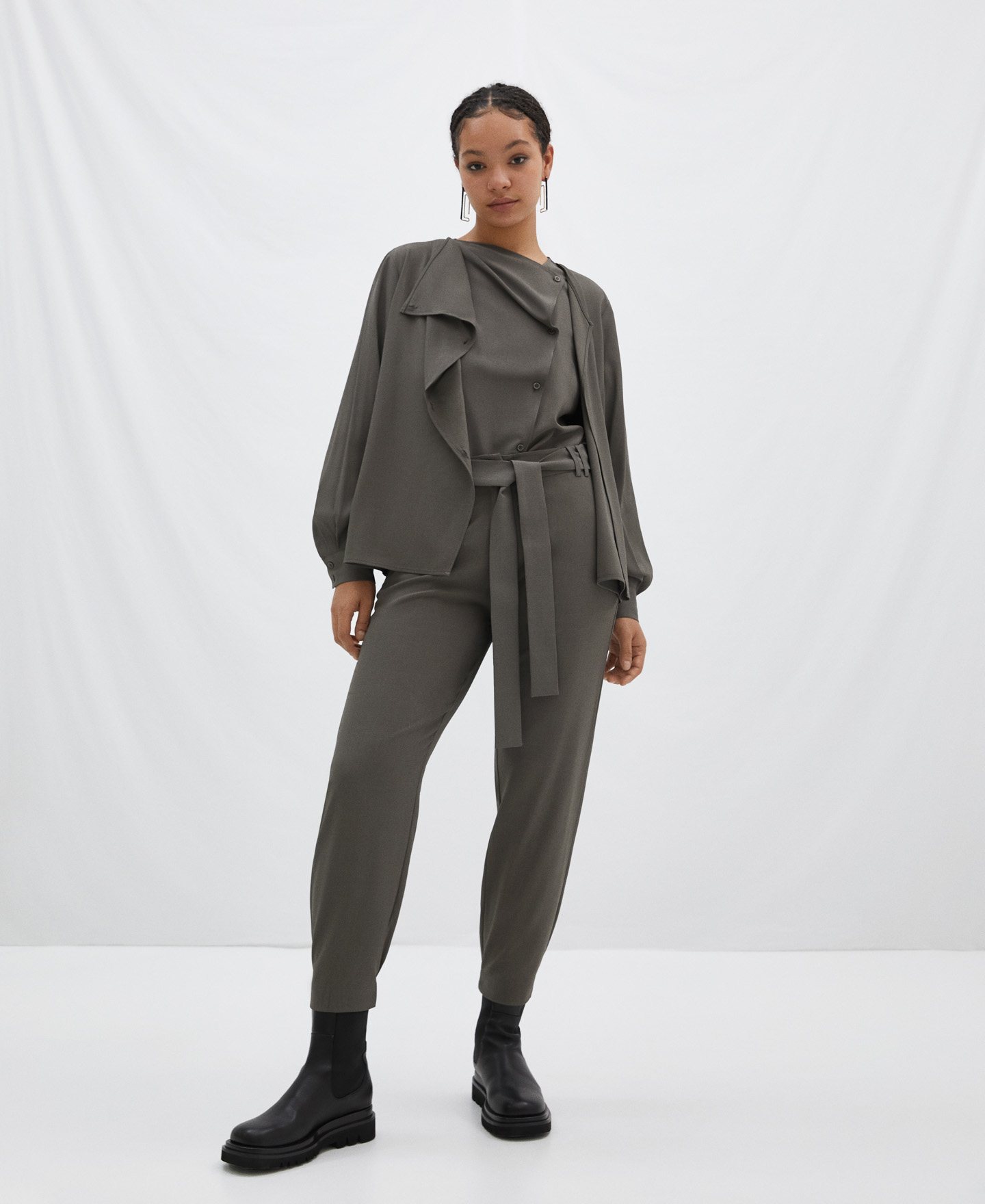 Diagonal placket shirt image number 1