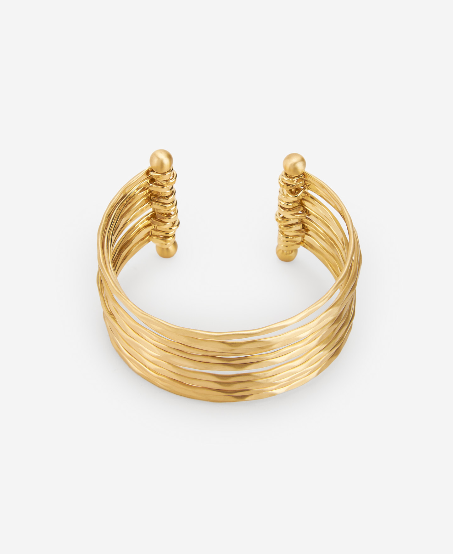 Metalic hammered motif bracelet image number 0