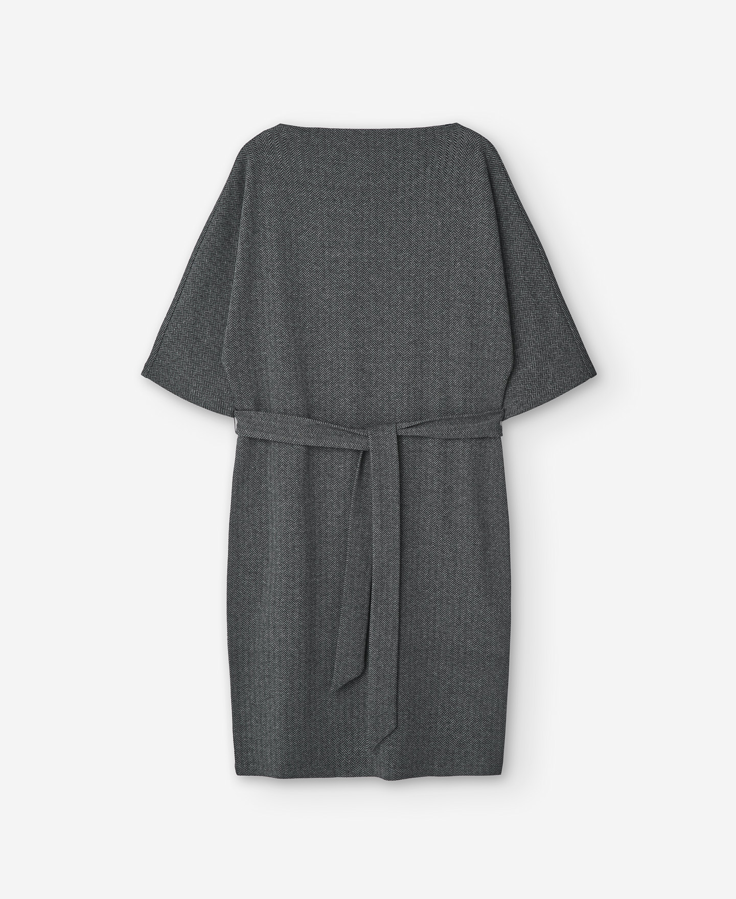 Japanese sleeve dress in polyester image number 4