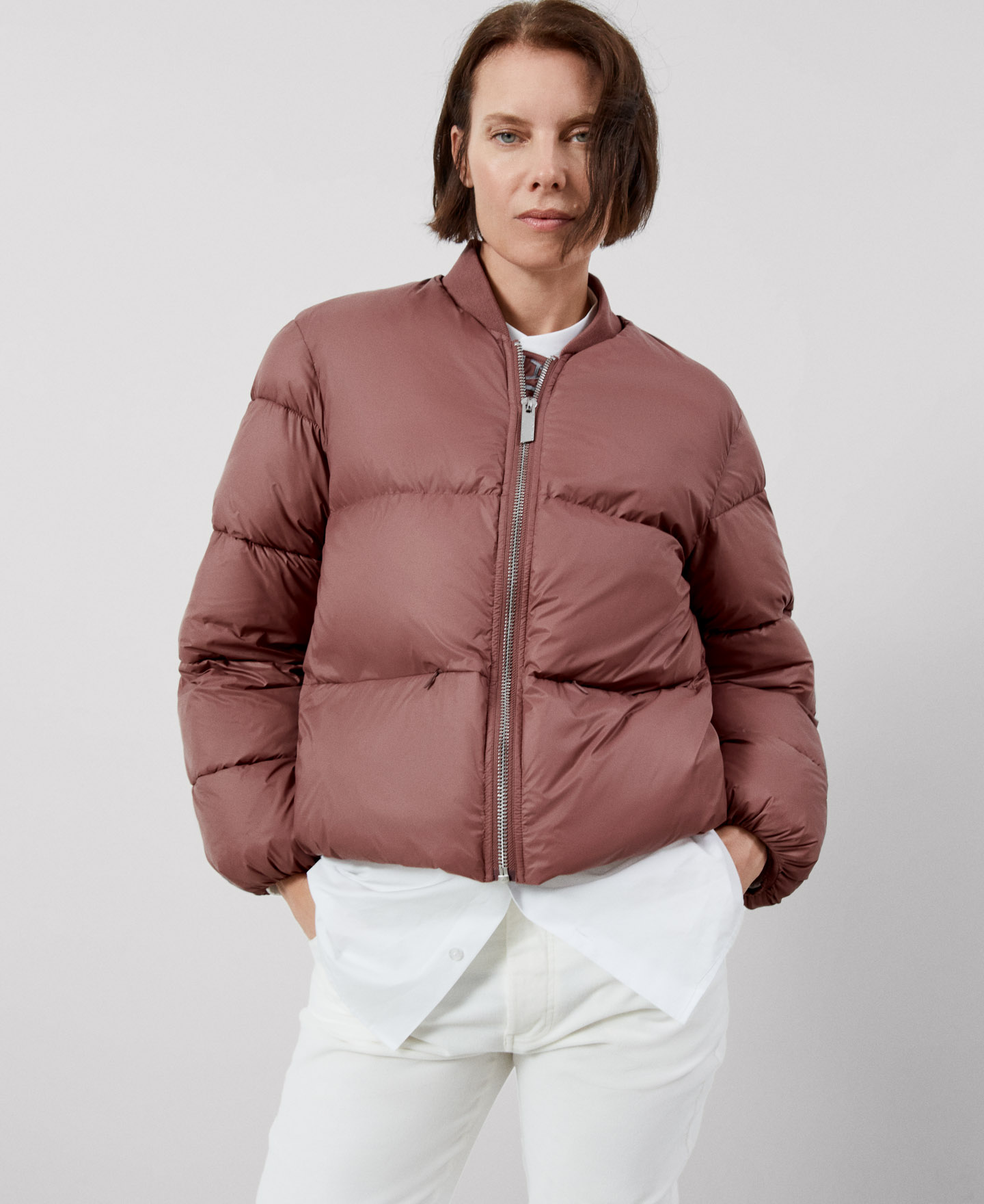 Nylon padded short jacket image number 0