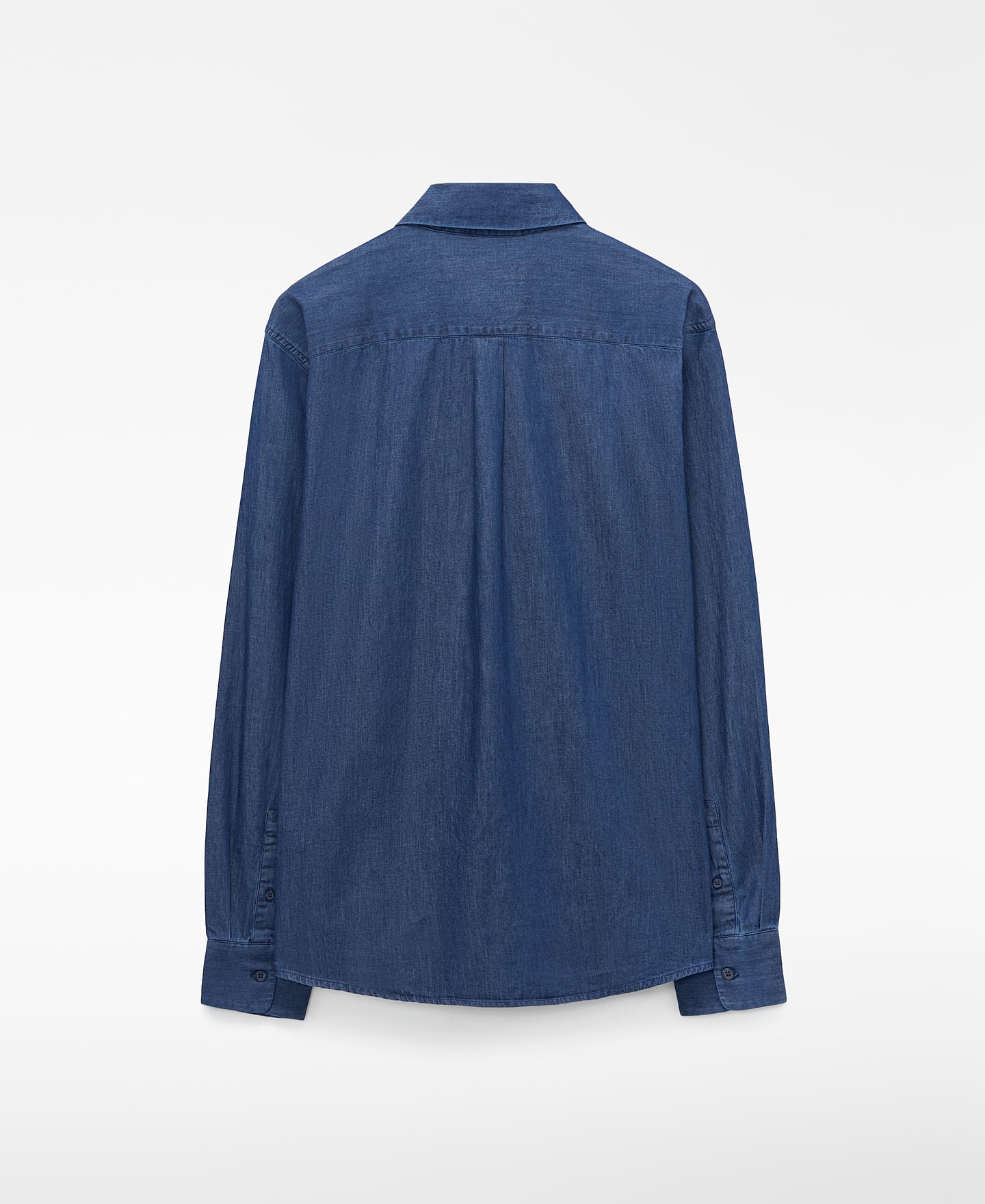 Cotton denim-effect shirt image number 5
