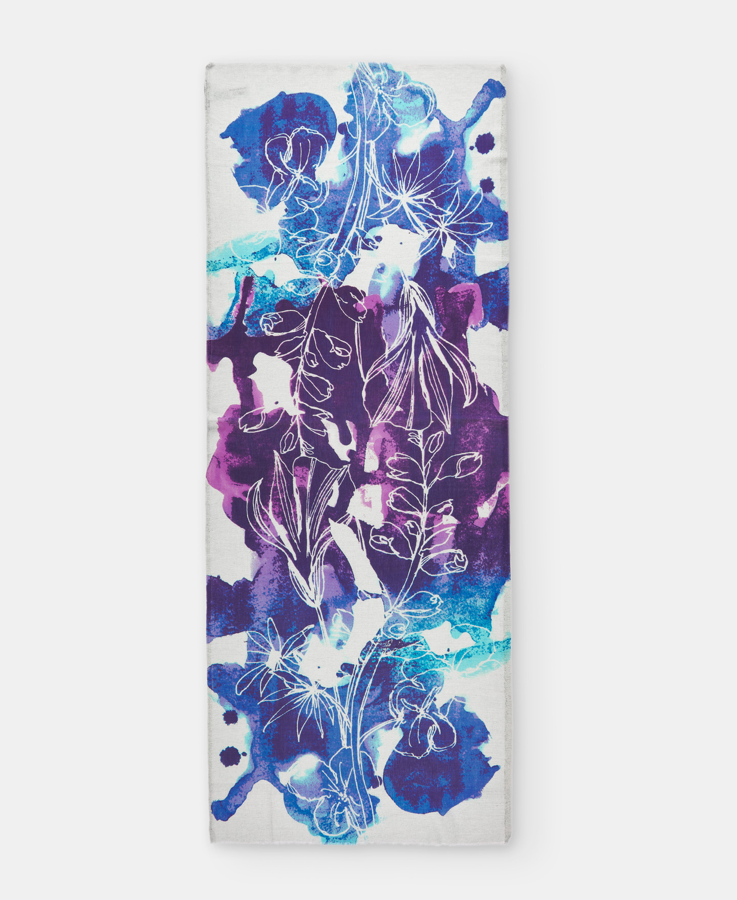 Floral printed cotton shawl image number 0