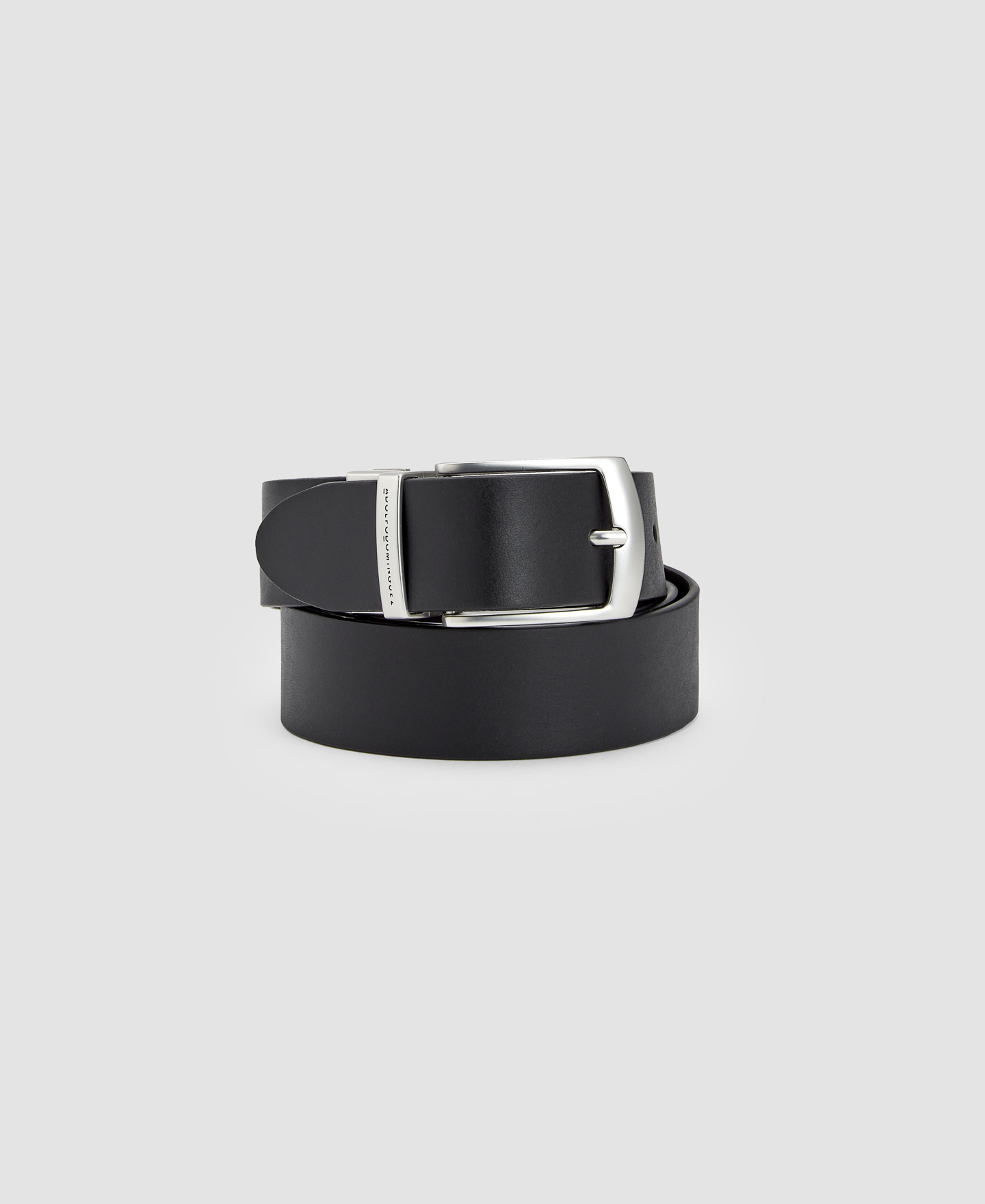 Leather belt with metal buckle image number 1