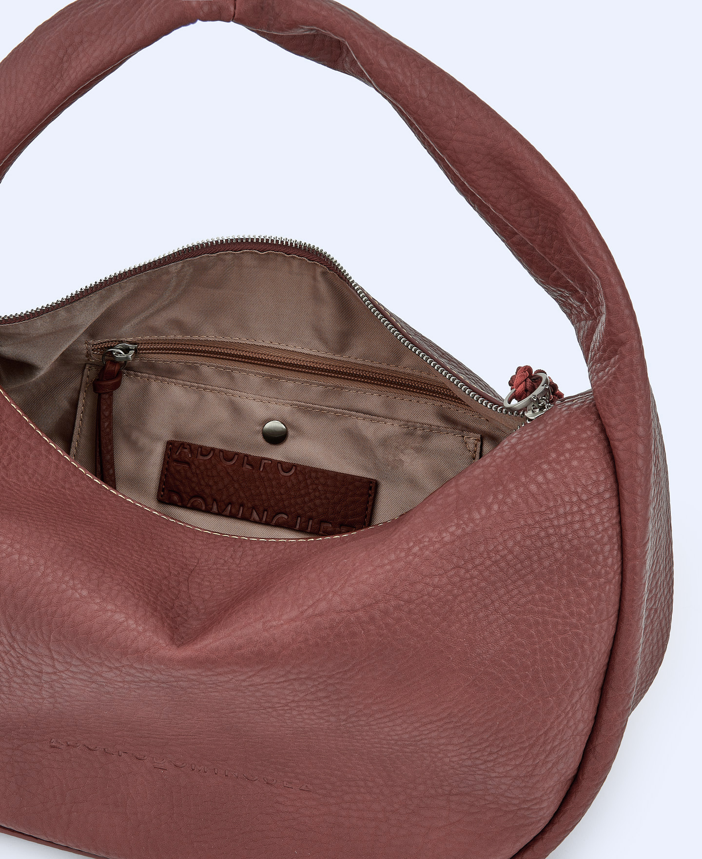 Grain texture big hobo bag image number 3