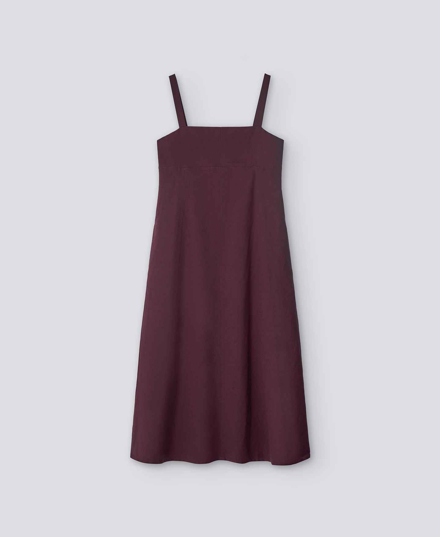 Burgundy strap dress woman image number 4