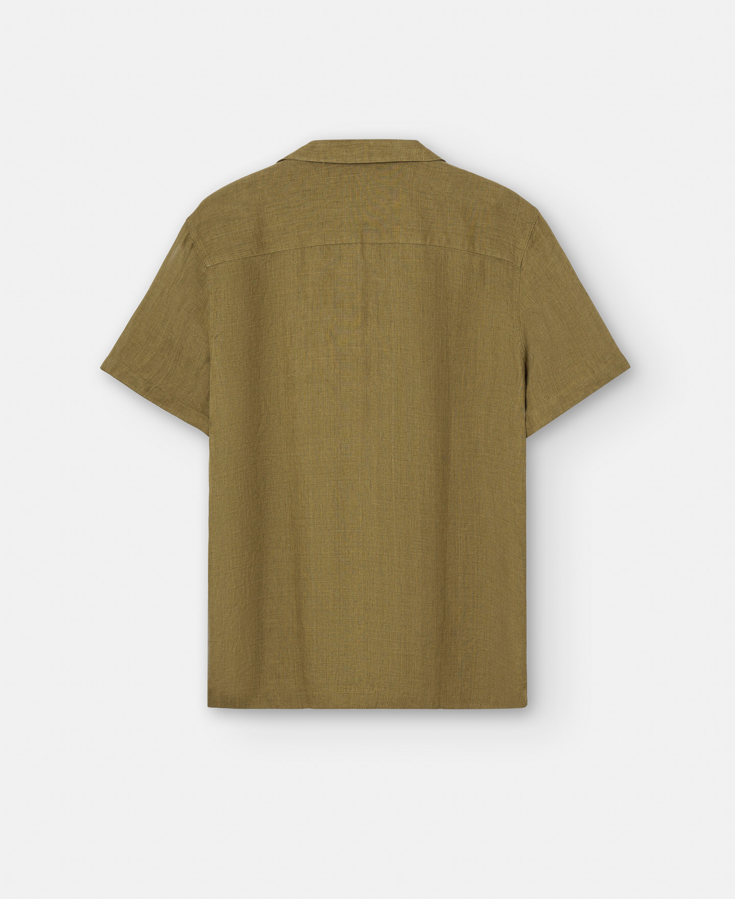 Bowling neck linen shirt image number 5