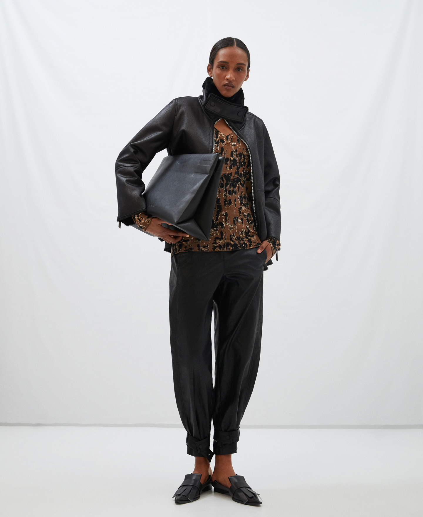 Merino wool printed sweater image number 1
