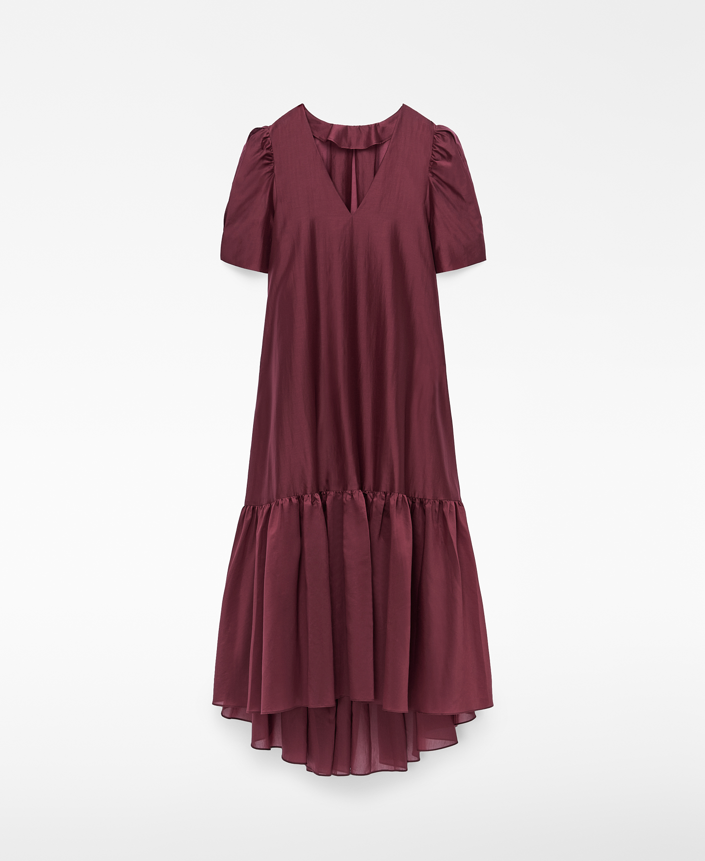 Long A-line dress with a wide ruffle image number 8