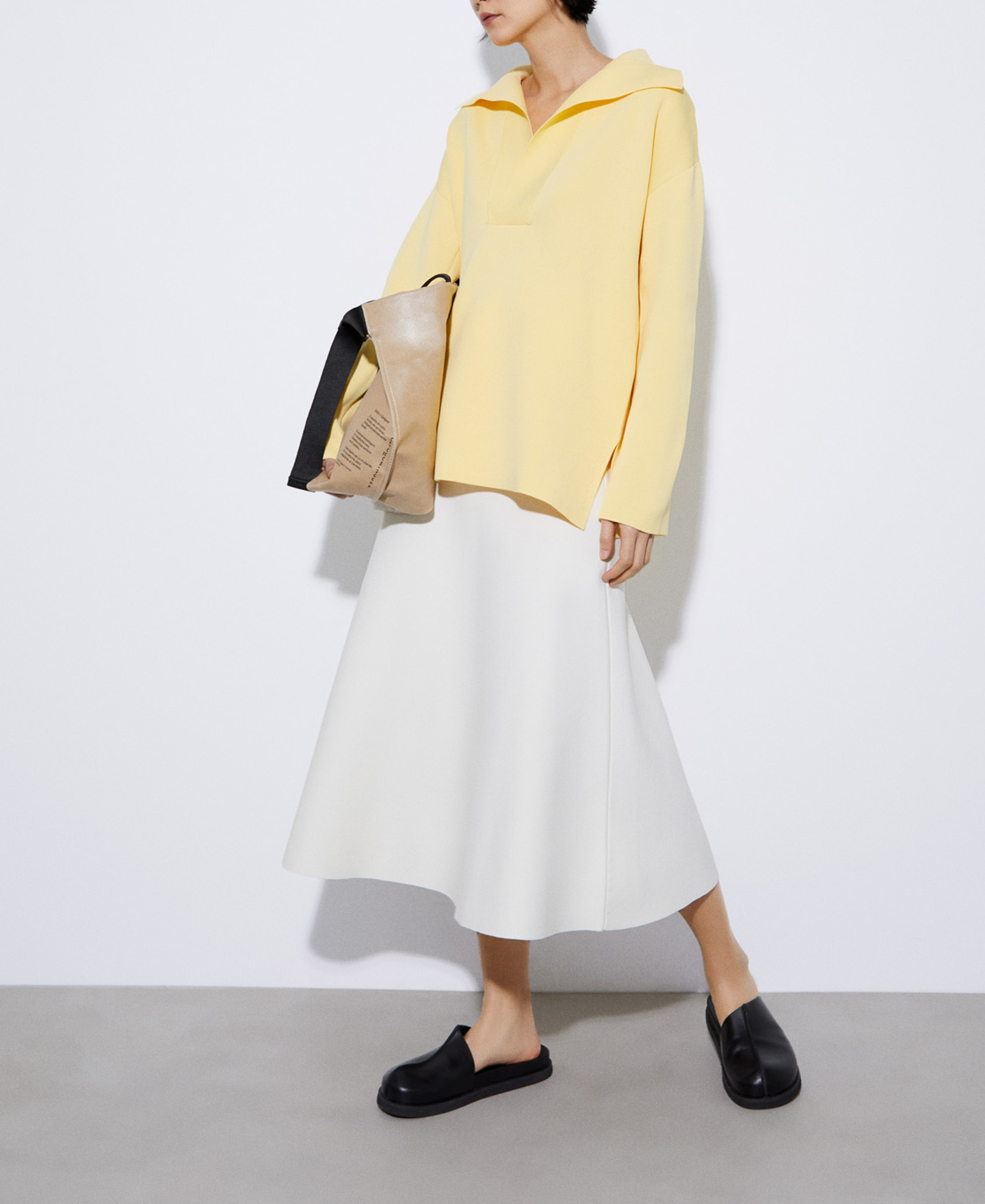 Nylon and viscose jersey knitted sweater image number 1