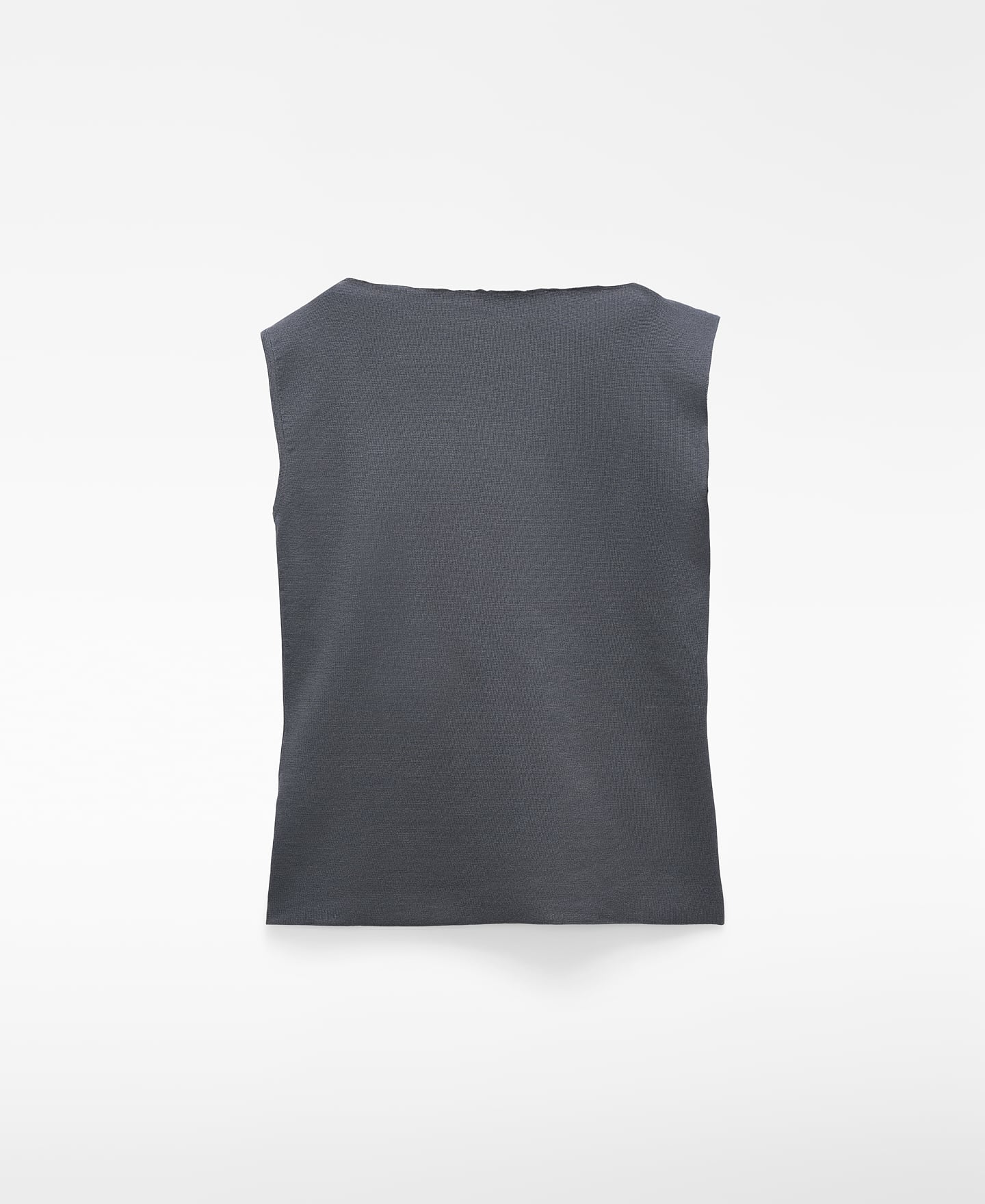 Asymmetric knit top with side ruffle image number 5