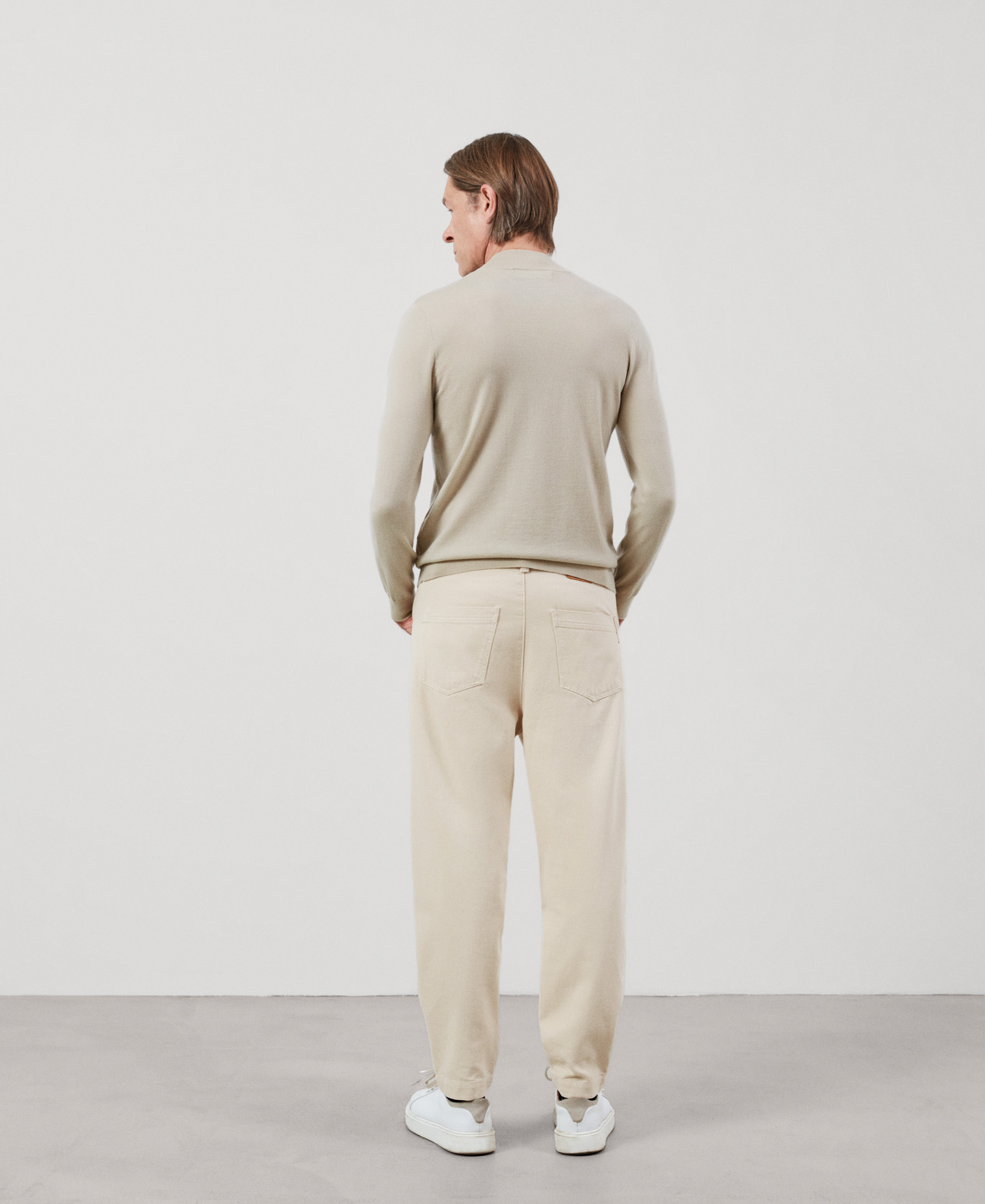 Merino wool perkins collar sweater image number 2