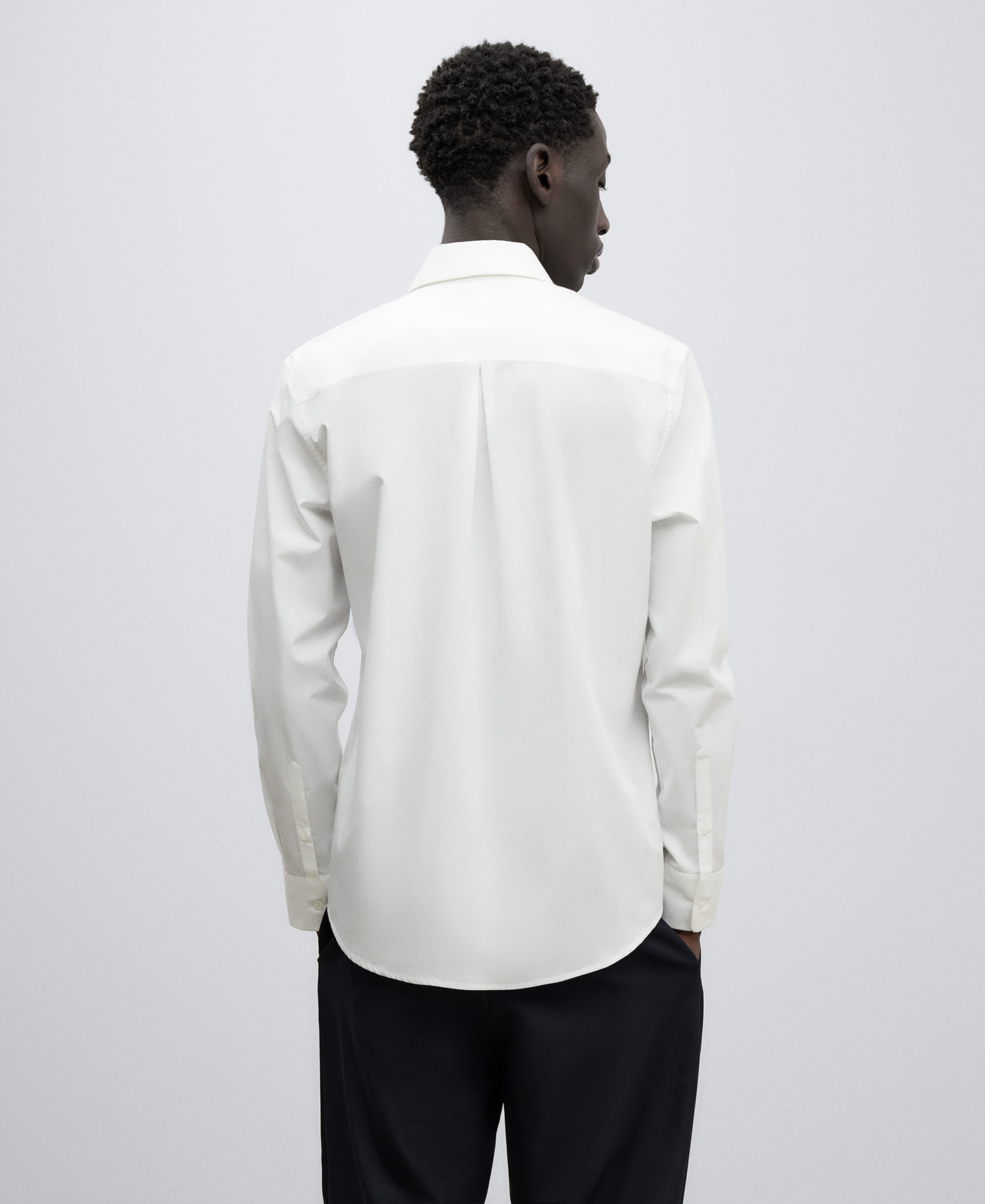 Slim fit cotton shirt man image number 2