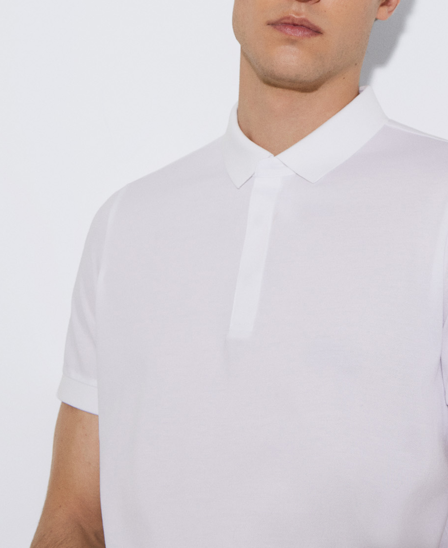 Structured cotton polo shirt image number 3