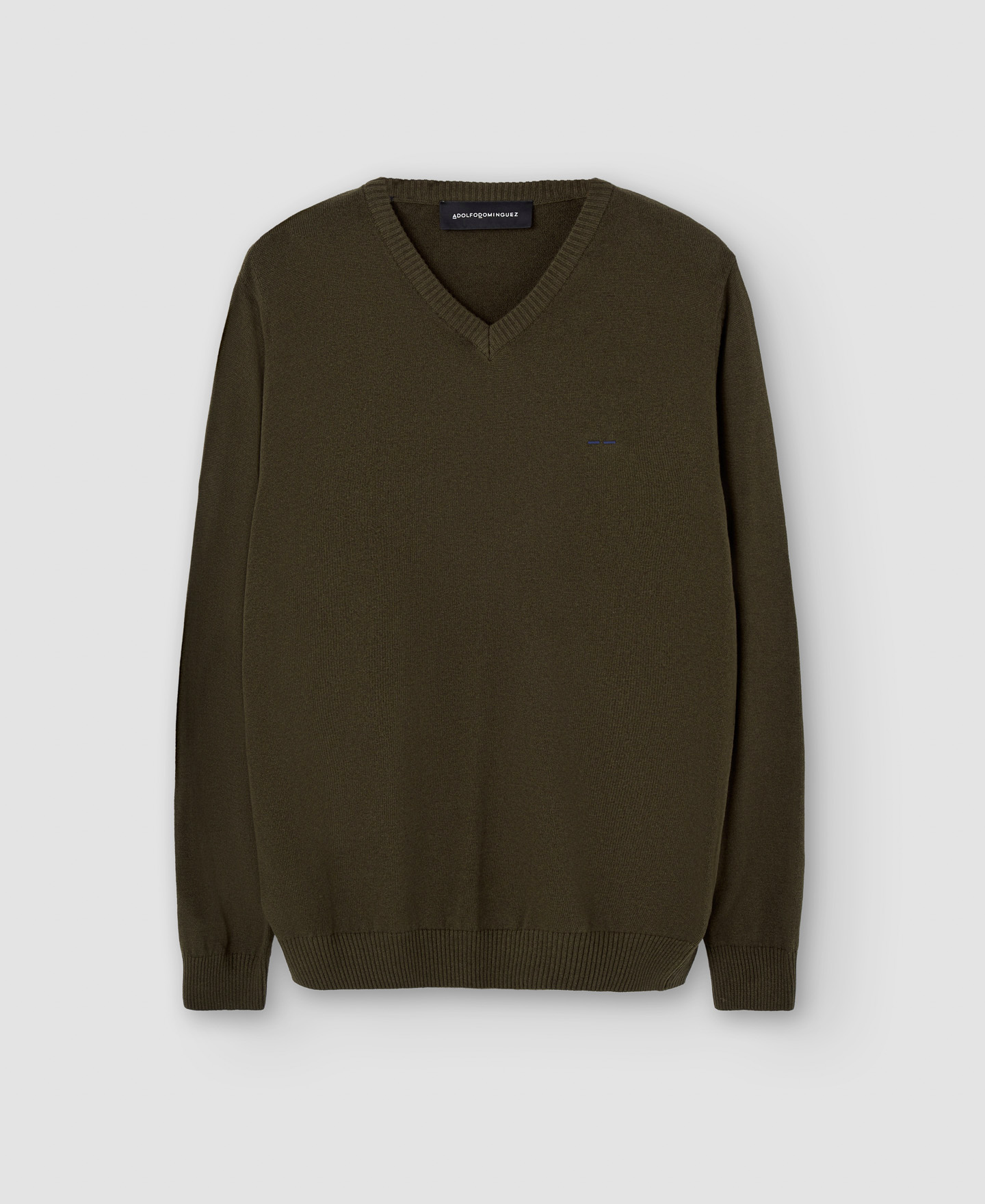Cotton and wool V-neck sweater image number 4
